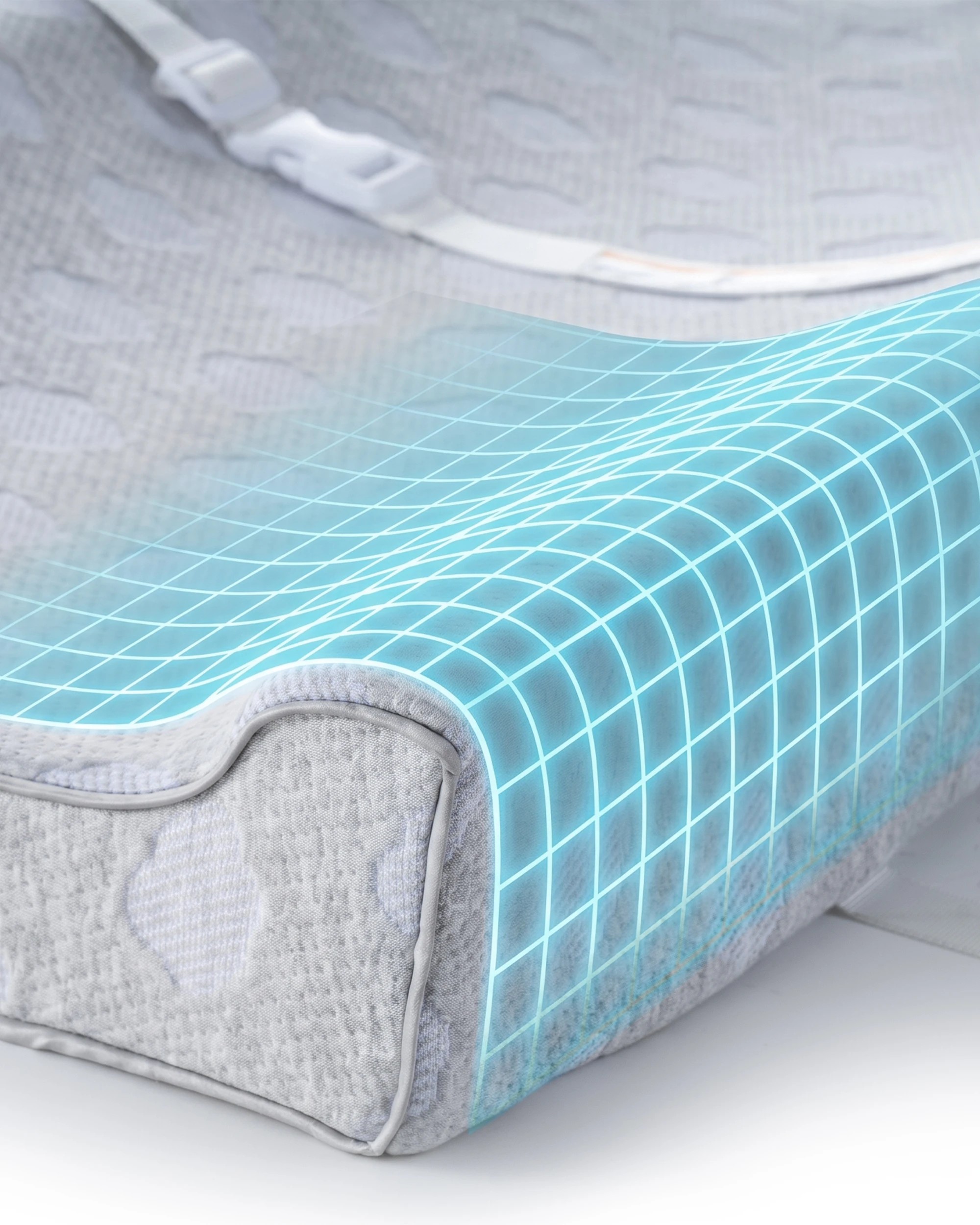 6 PlayPals Baby Changing Pad with Fixing Belt Waterproof Soft Padded - Grey, 6 of 8