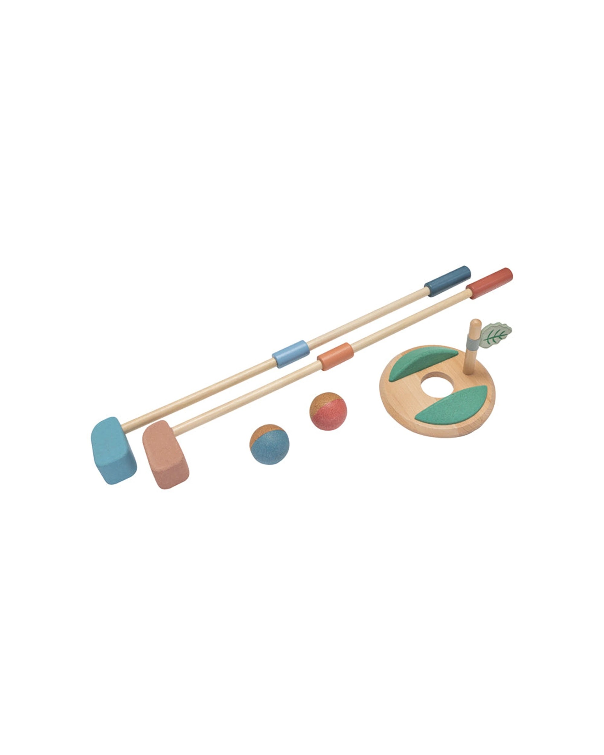 1 Korko Kids Mini Golf Set Cork Wood Felt Educational Outdoor Play Toy - Multi, 1 of 3