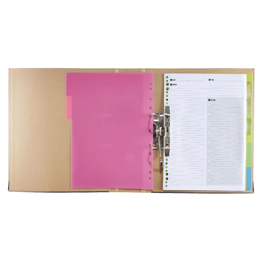 4 J.Burrows A4 5 Tab Polypropylene Divider Neon, 4 of 4