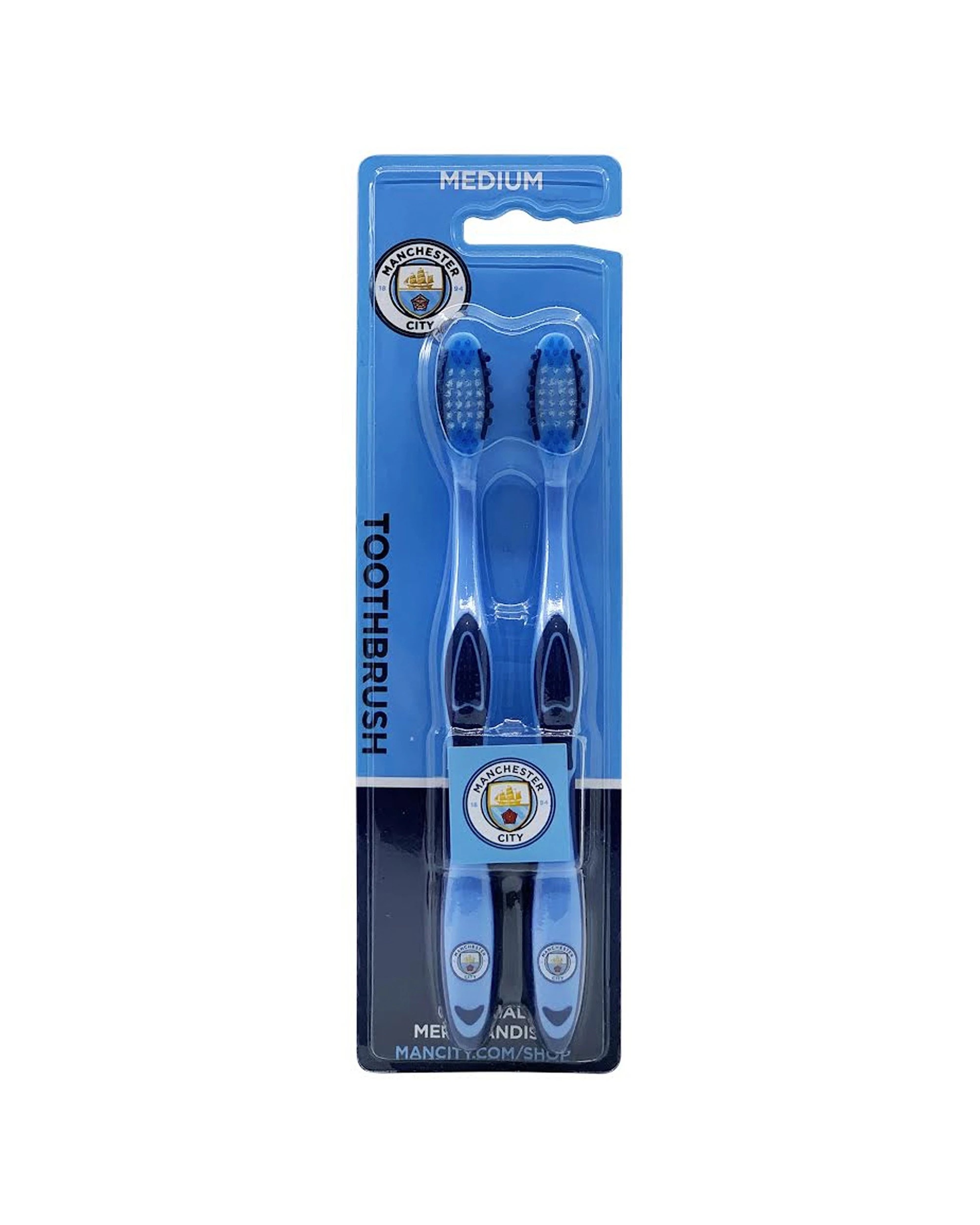 2 EPL Manchester City F.C. Adults Medium Toothbrush 6pc - Multi, 2 of 2