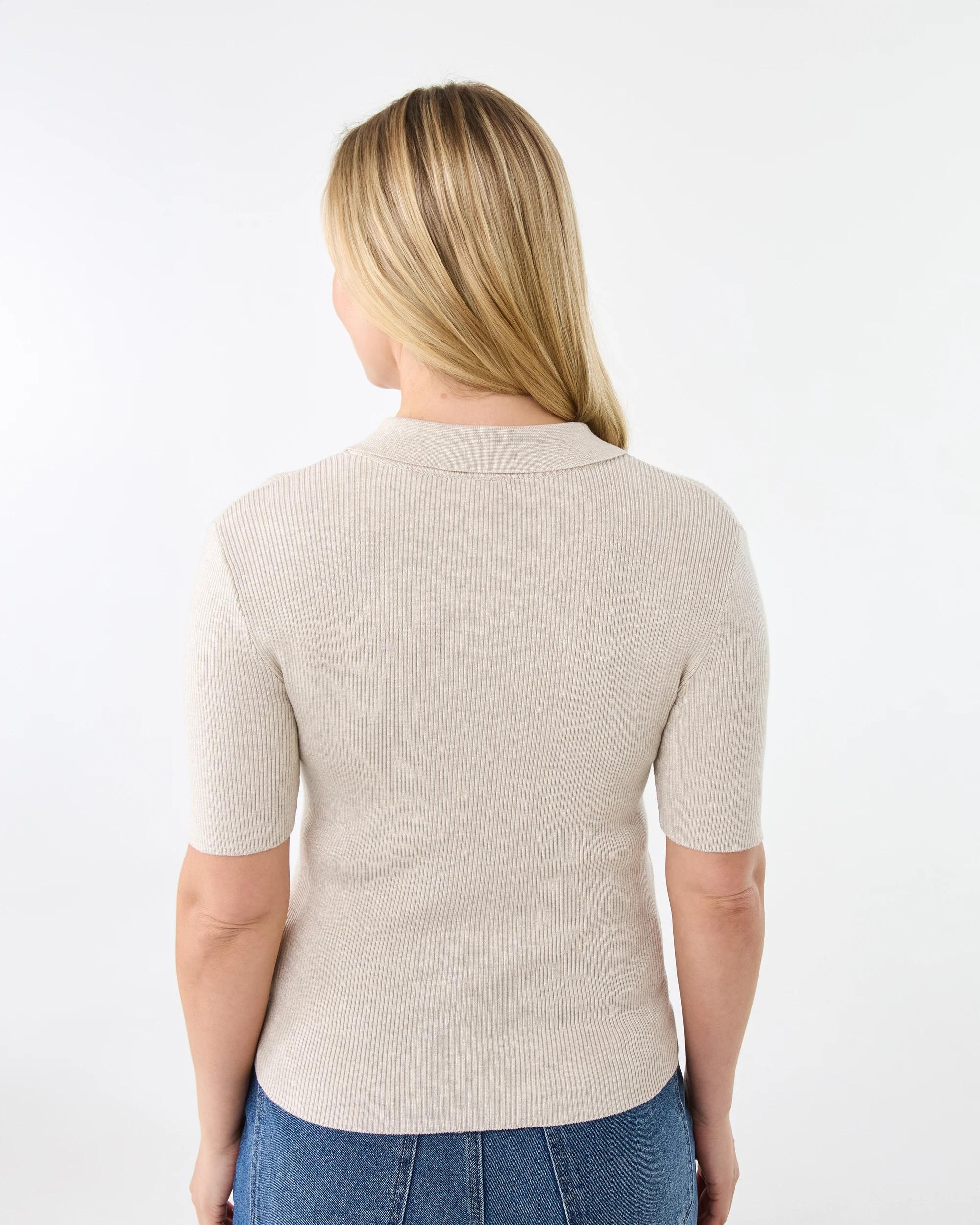 3 Short Sleeve Knit Polo Shirt Bge Otml, 3 of 6