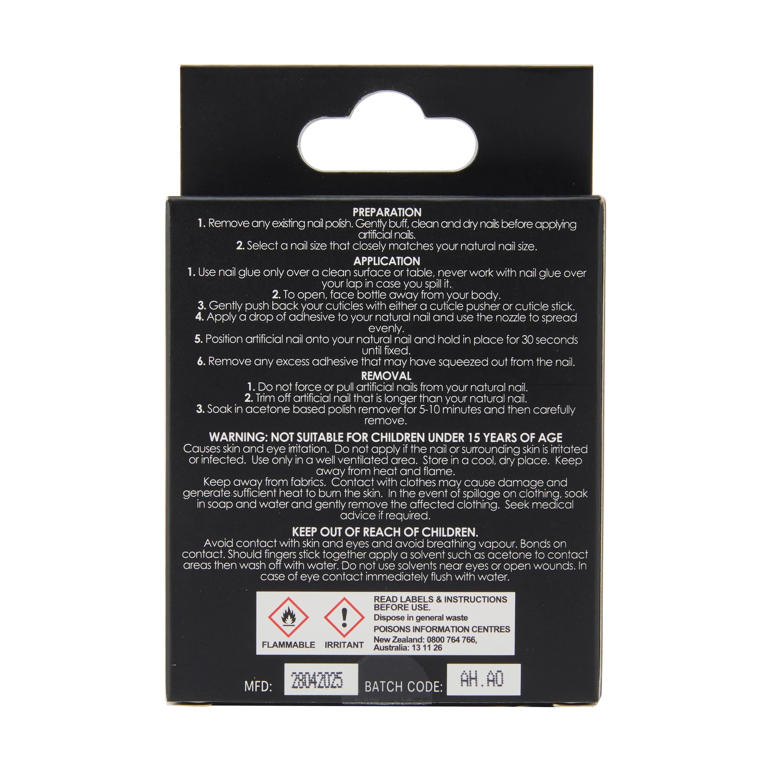 4 OXX Cosmetics 24 Pack Artificial Nails with Adhesive - Medium Square Shape, Hibiscus, 4 of 4