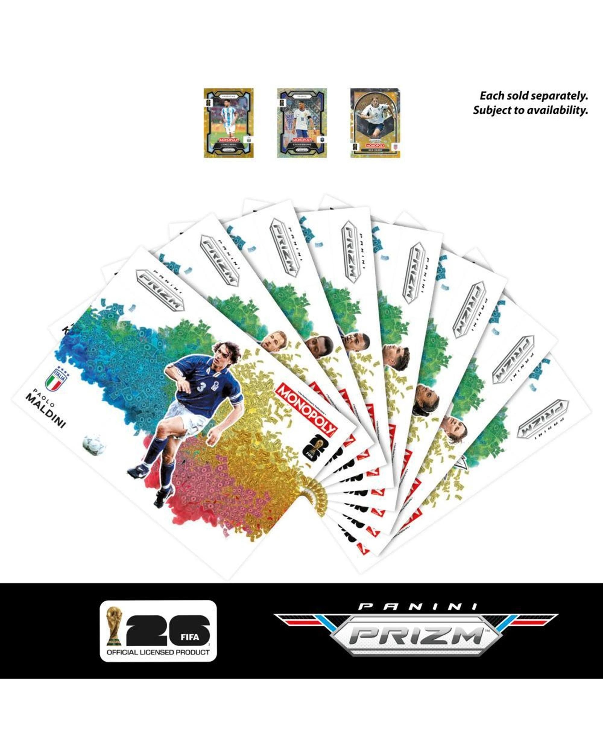 8 Monopoly Panini Prizm: FIFA World Cup Trading Cards Booster Blaster Box, 8 of 10