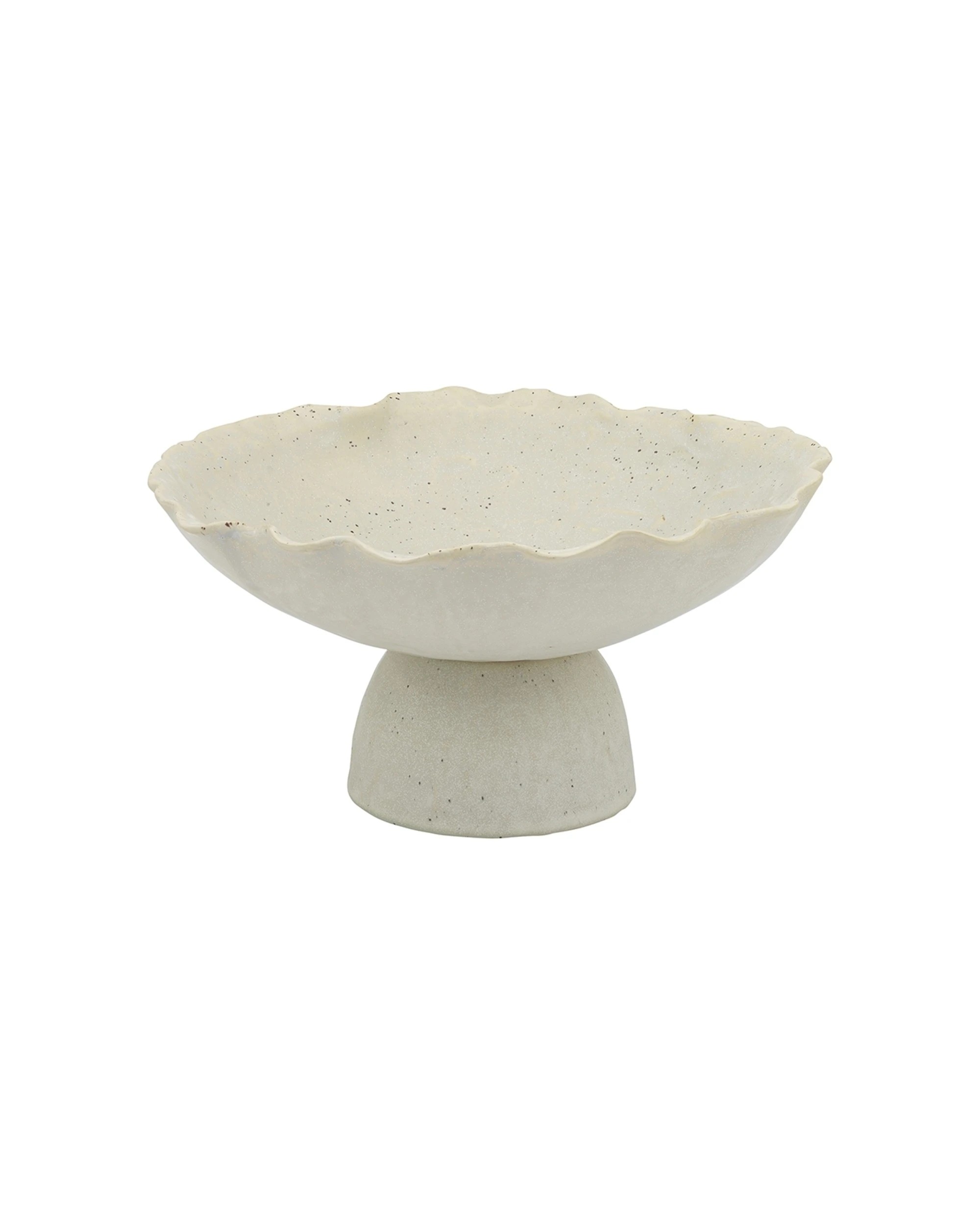 1 Ecology Dinnerware Stoneware Inlet Footed Bowl Serveware 27cm - Natural, 1 of 4