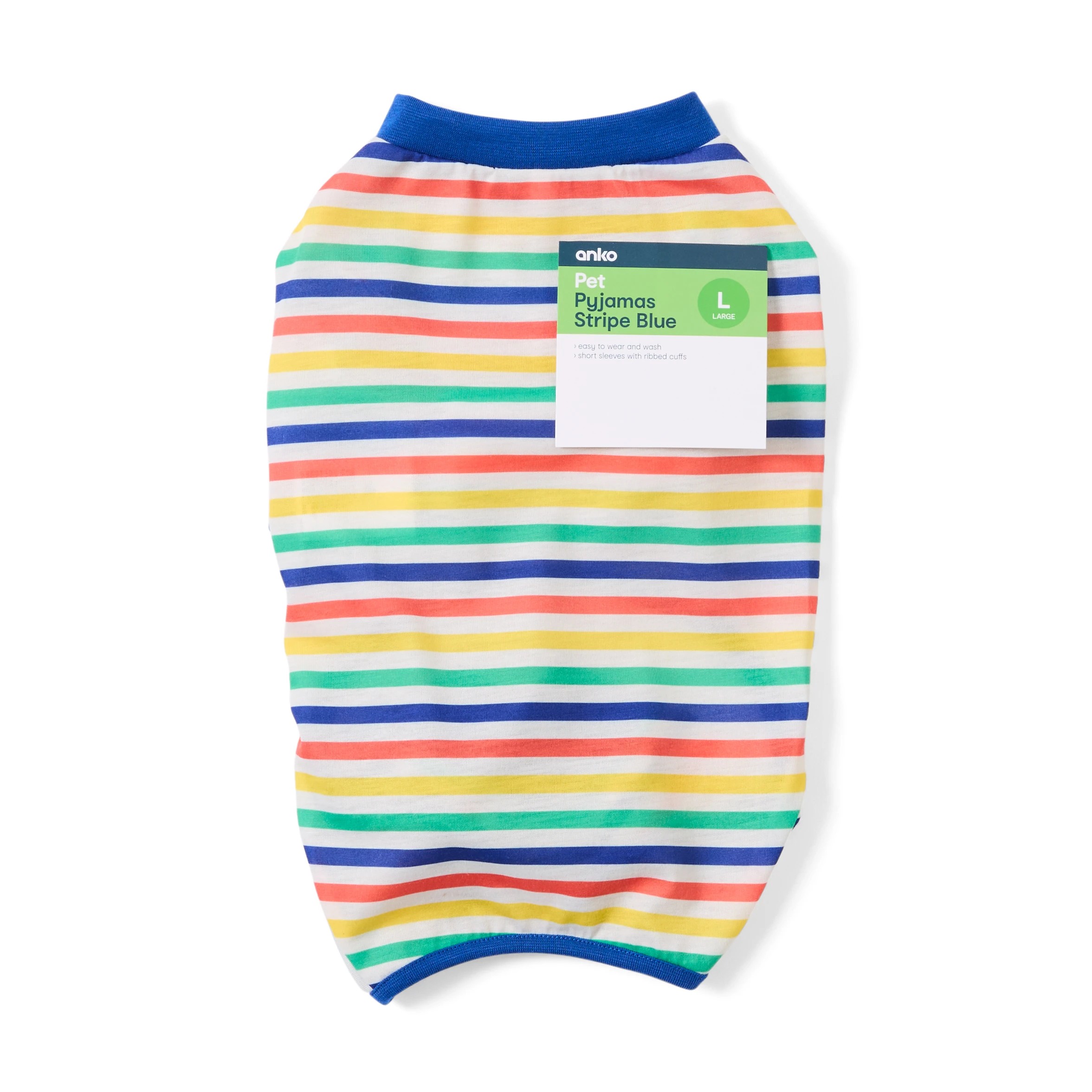 9 Pet Stripe Pyjamas - Large, Blue, 9 of 9