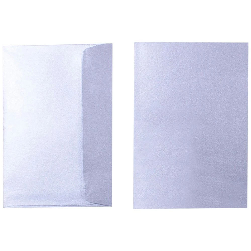 1 Quill Metallique C5 Envelopes Silver Shadow 10 Pack, 1 of 2