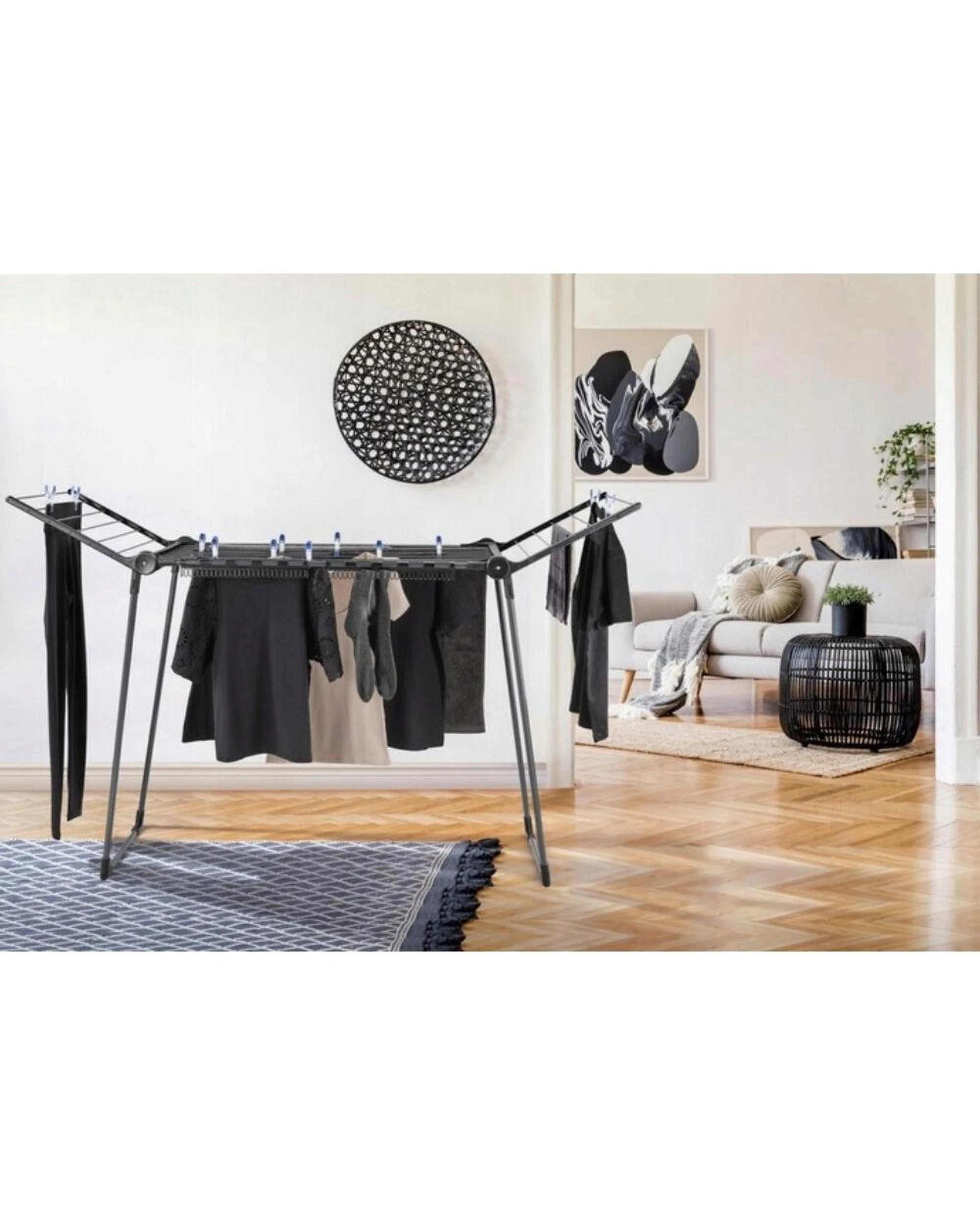 4 Leifheit Pegasus 150 Solid Slim Laundry Drying Rack 15M  Black Diamond, 4 of 5