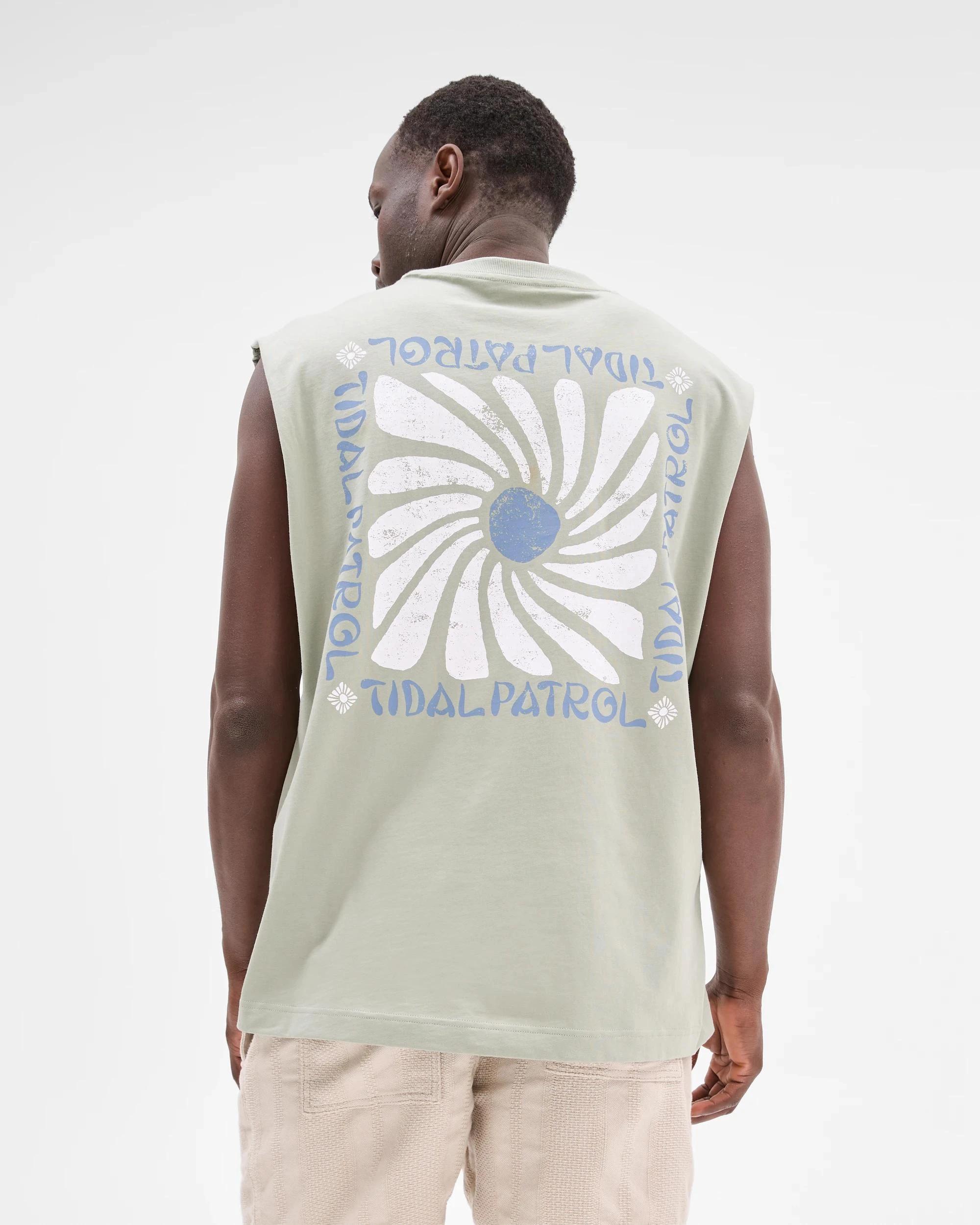 4 Commons Australian Cotton Tank Top TIDAL PETROL GREEN, 4 of 5