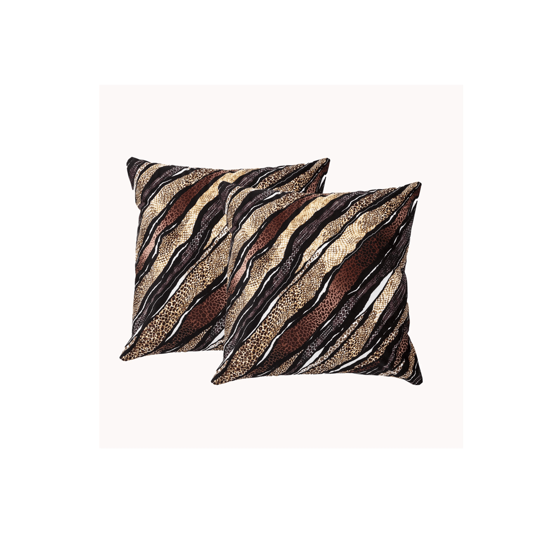 1 2pc KG Linen 50cm Pillow Square Velvet Printed Sofa Filled Cushions Skin - Beige, 1 of 3