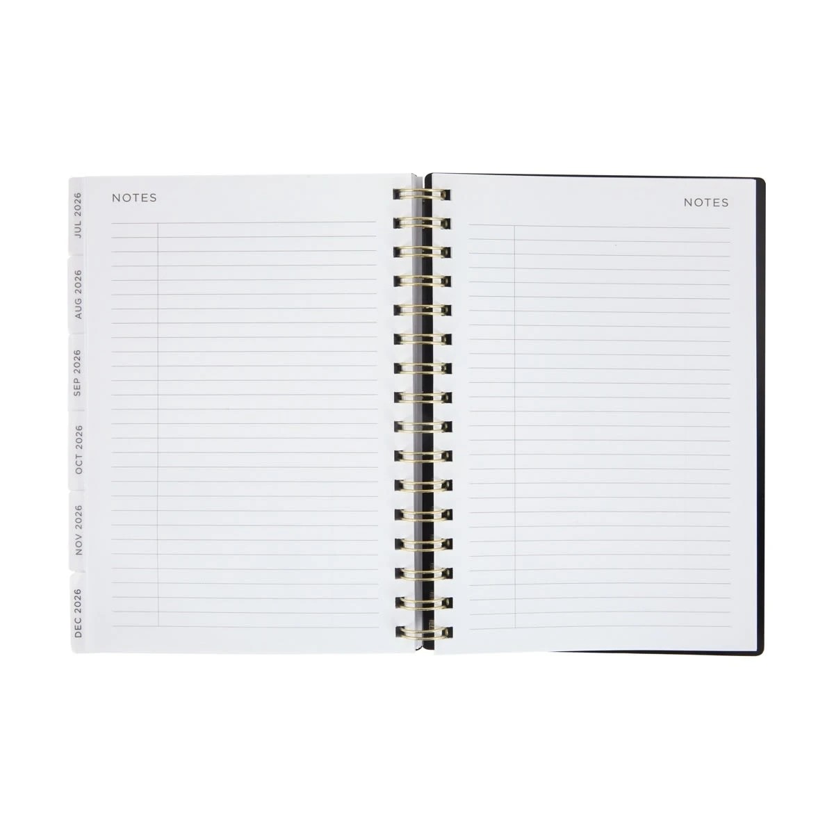 3 2025-26 A5 Spiral Weekly Diary - Black, 3 of 7