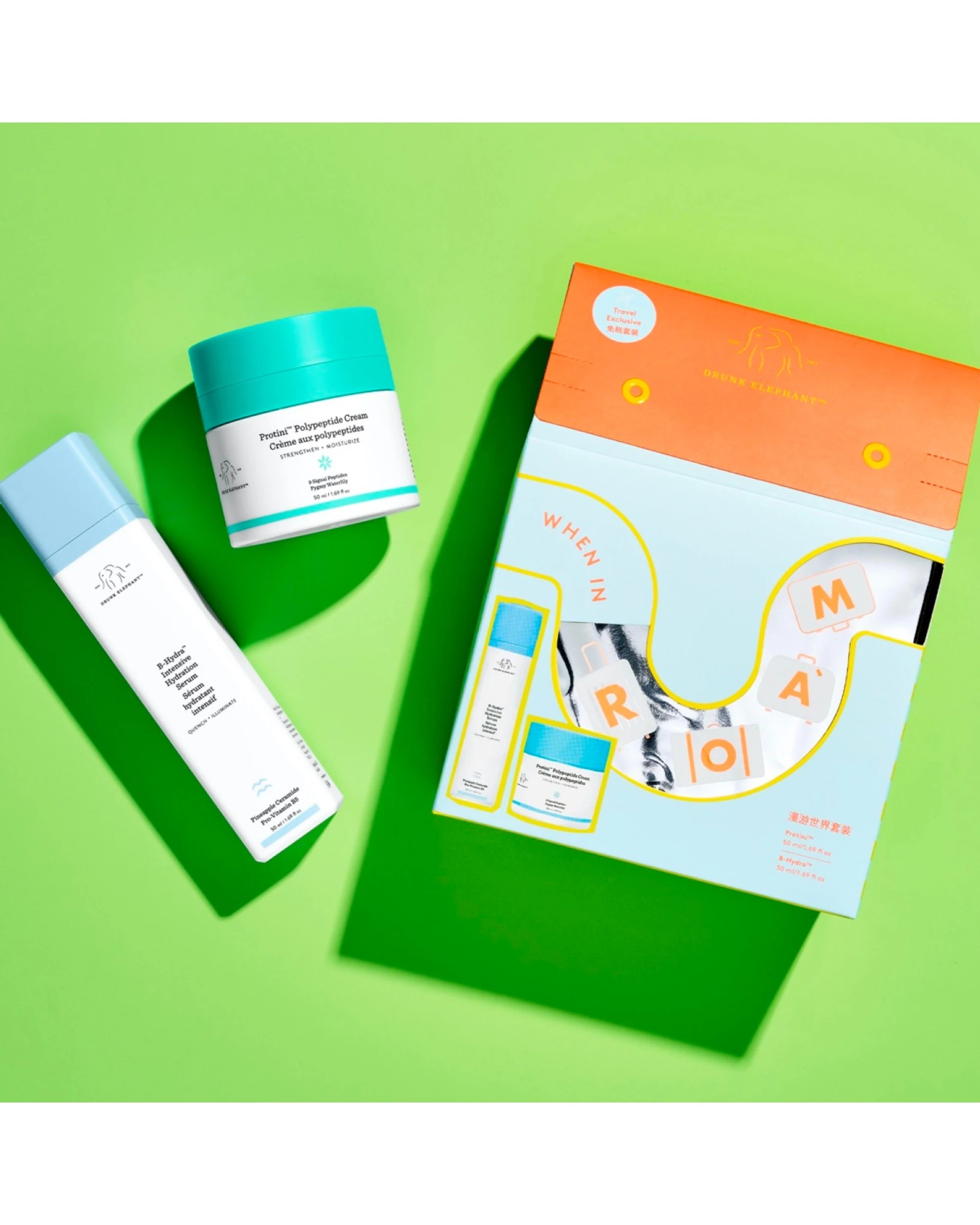 2 Drunk Elephant When In Roam Set: Protini Polypeptide Cream 50ml+ B-Hydra Intensive Hydration Serum 50ml  2pcs, 2 of 4