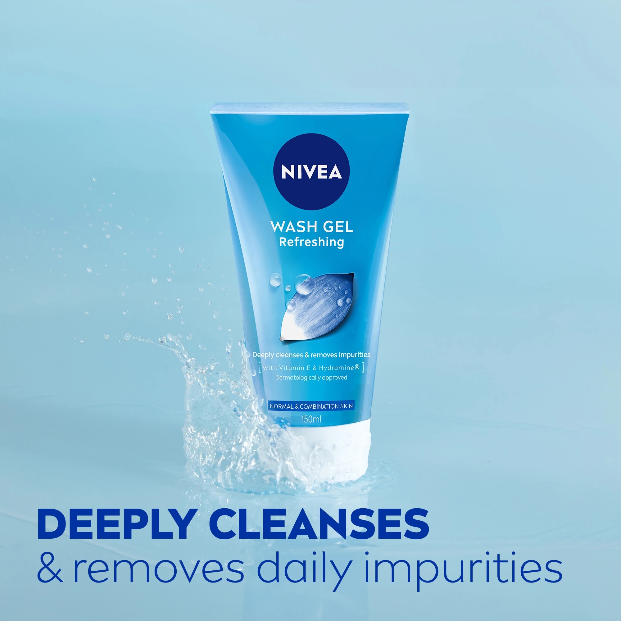 4 Nivea Refreshing Wash Gel 150ml - Hydramine and Vitamin E, 4 of 8