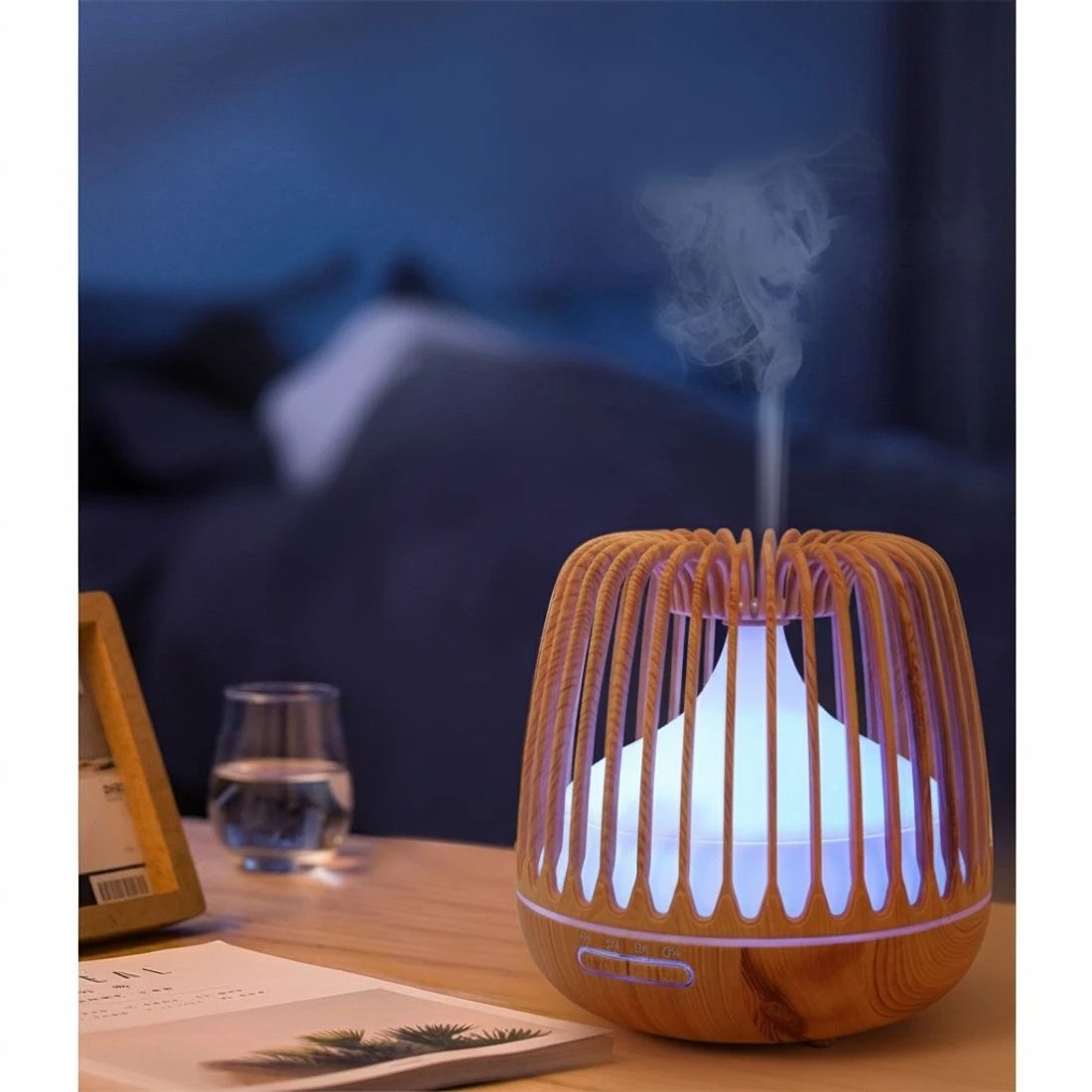 6 Devanti Aroma Diffuser Aromatherapy Remote 500ml - Natural, 6 of 6