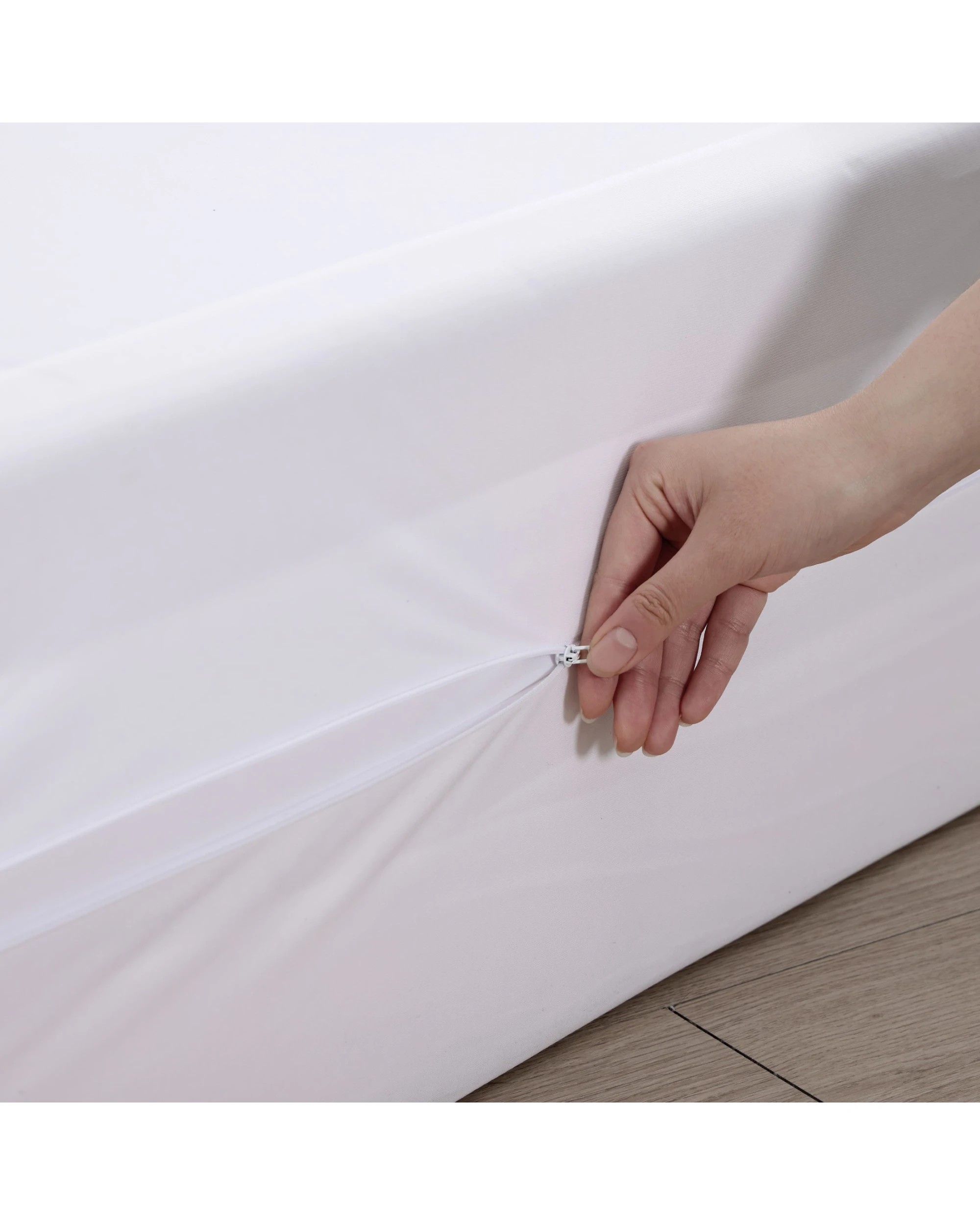7 Dreamaker Fully Encased Waterproof Mattress Protector - King Single Bed - White, 7 of 7