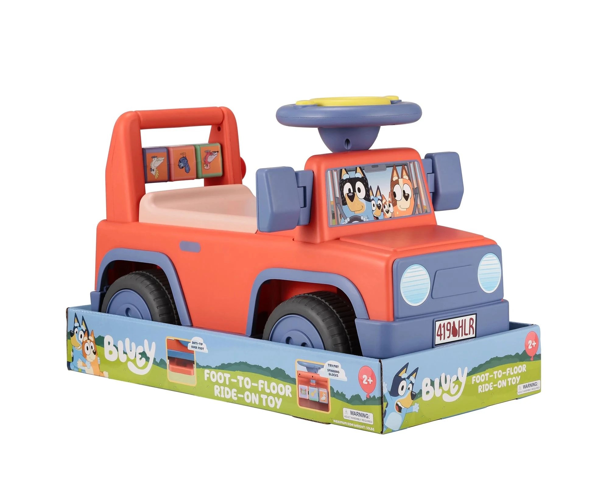 4 Bluey Foot-to-Floor Ride-On Toy - Red, 4 of 9