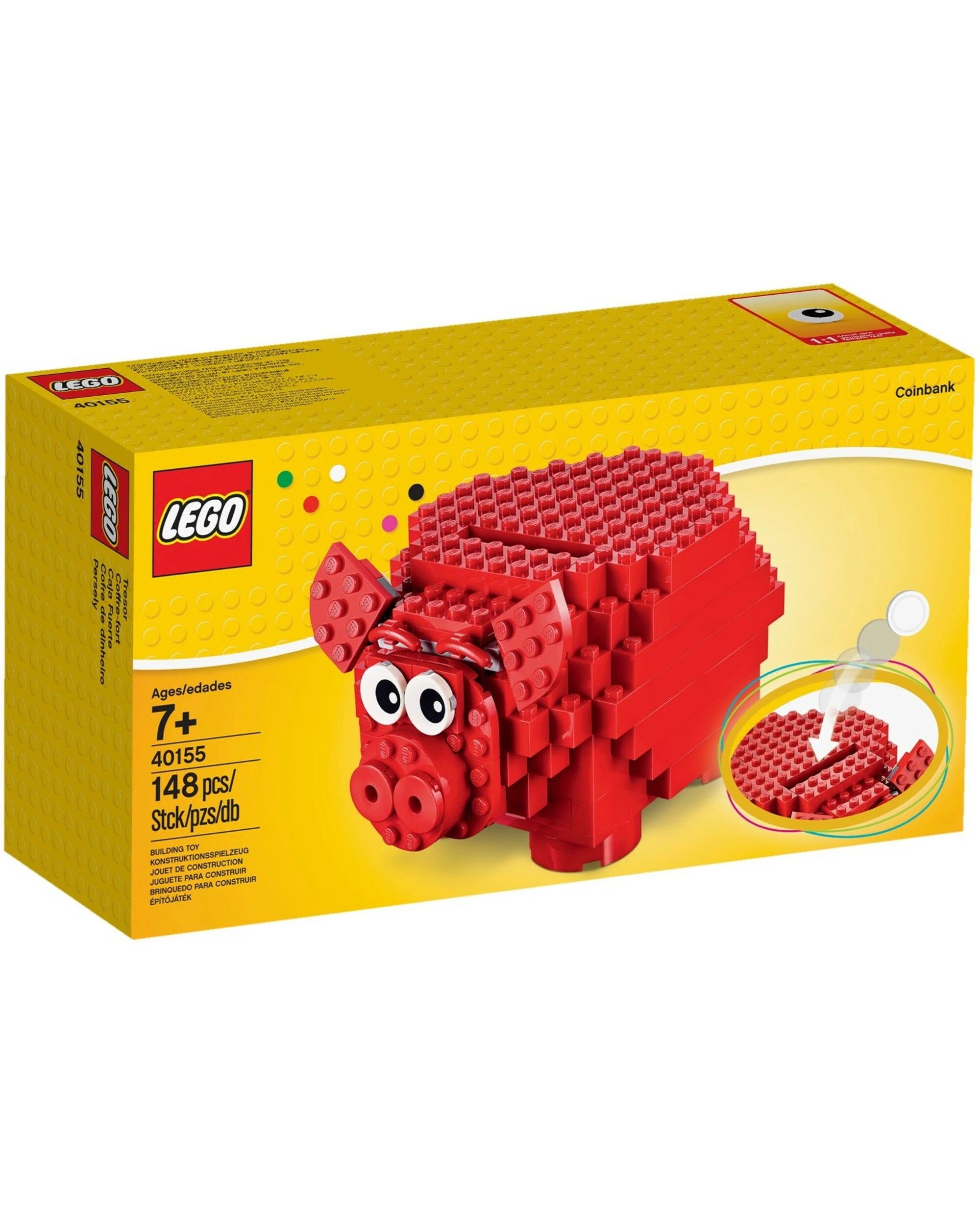 1 LEGO 40155 Piggy Coin Bank - Buildable & Posable, 1 of 5