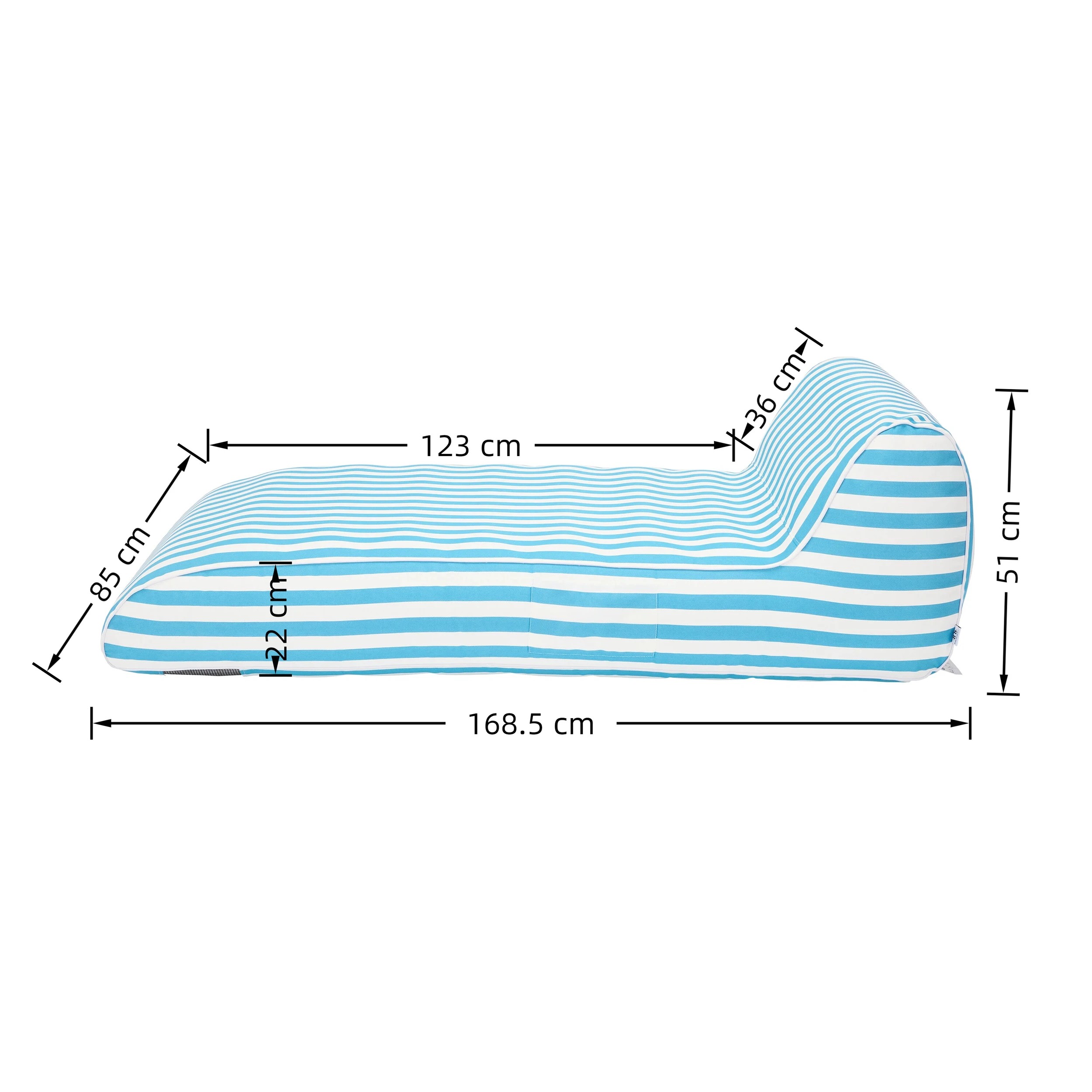 8 IHOMDEC Outdoor Waterproof Inflatable Lounge Chair - Blue, 8 of 10