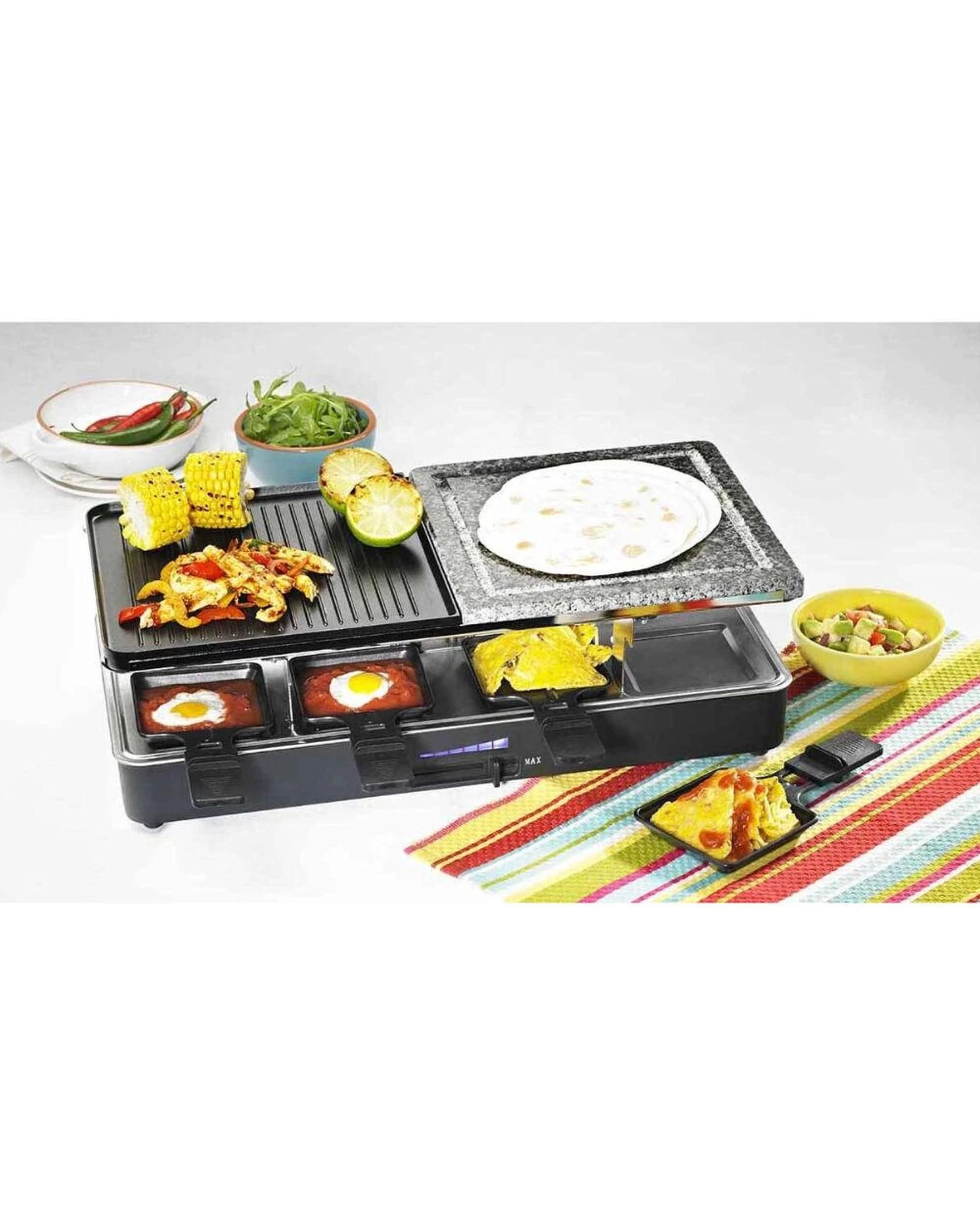 8 Davis & Waddell Electric Raclette Party Grill 8 Person  Black - Black, 8 of 9