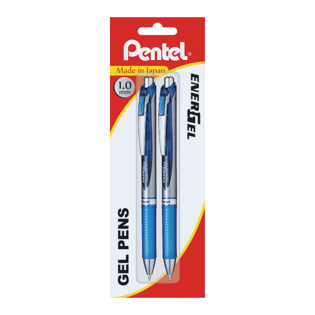 1 Pentel Energel BL80 Gel Pens 1mm Blue 2 Pack, 1 of 2