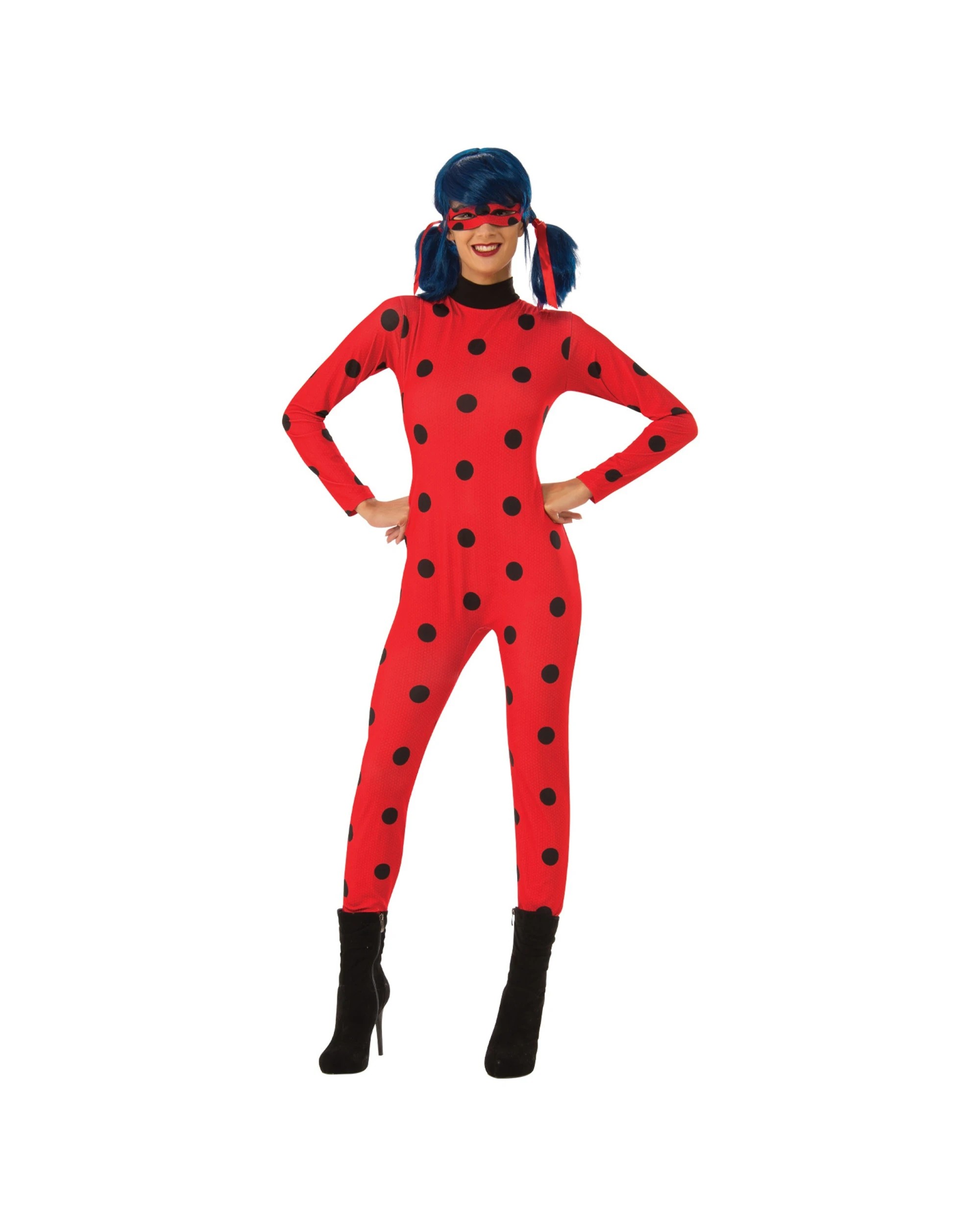 1 Miraculous Ladybug Adult Womens Dress Up Costume Size L - Red, 1 of 3