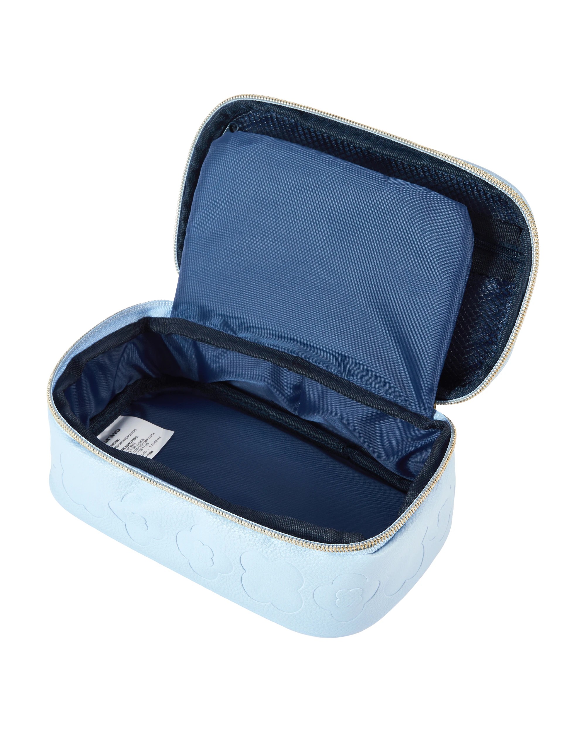 4 Pencil Case Zip Top - Blue Flower, 4 of 6