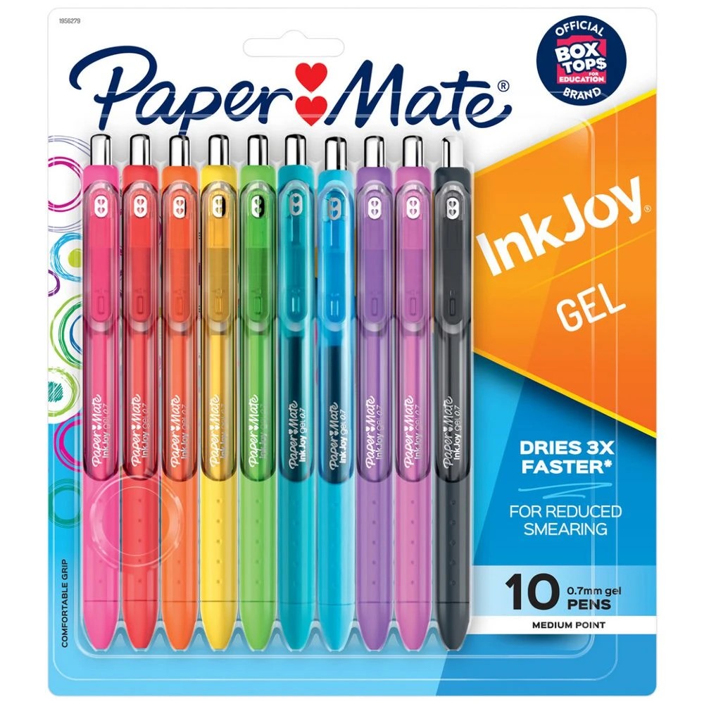 1 Paper Mate InkJoy Gel Pens 0.7mm Assorted 10 Pack, 1 of 8
