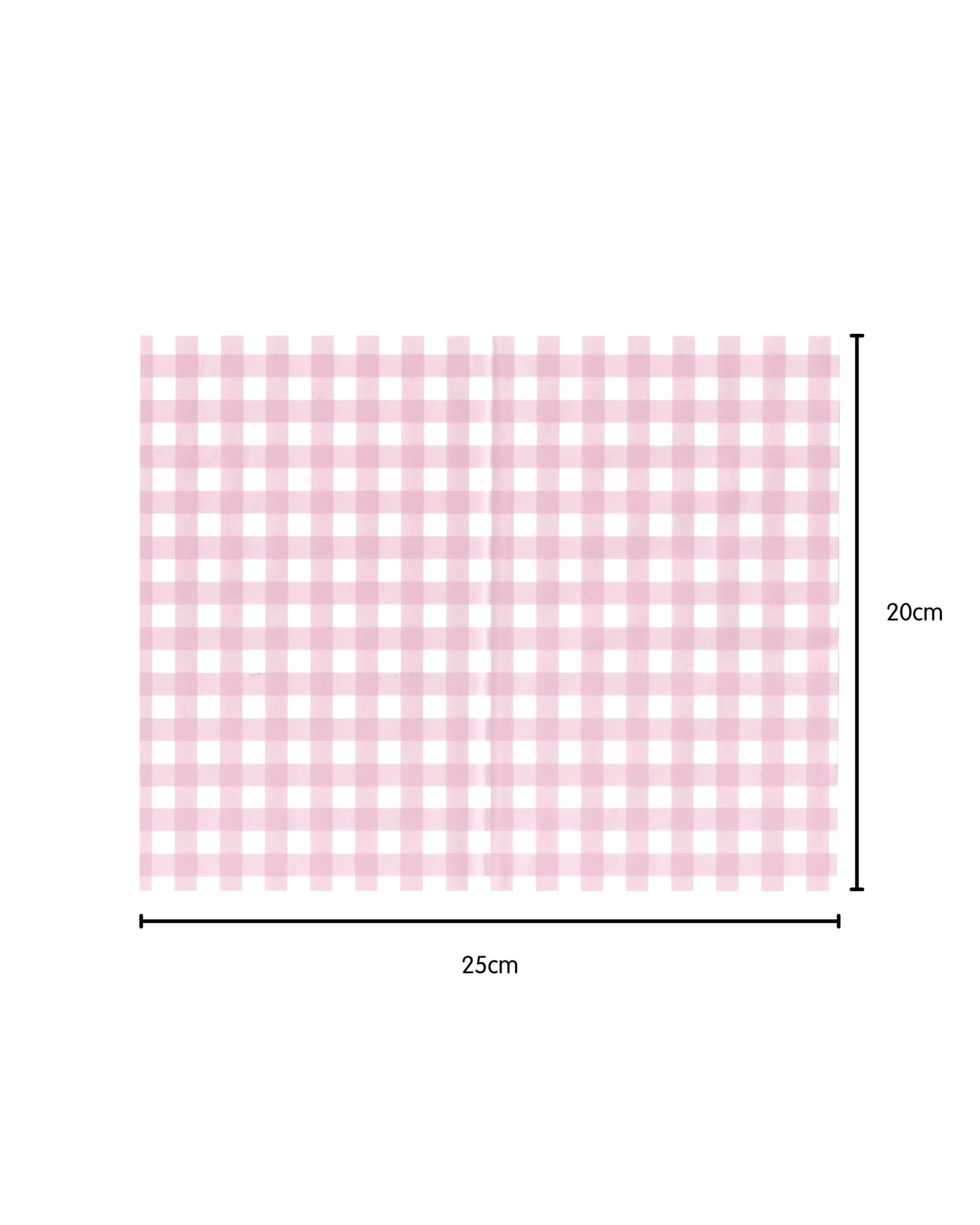 4 Artwrap Pink Gingham Grease Proof Paper Plate Tray Liners 8 SheetsPink - Pink, 4 of 5