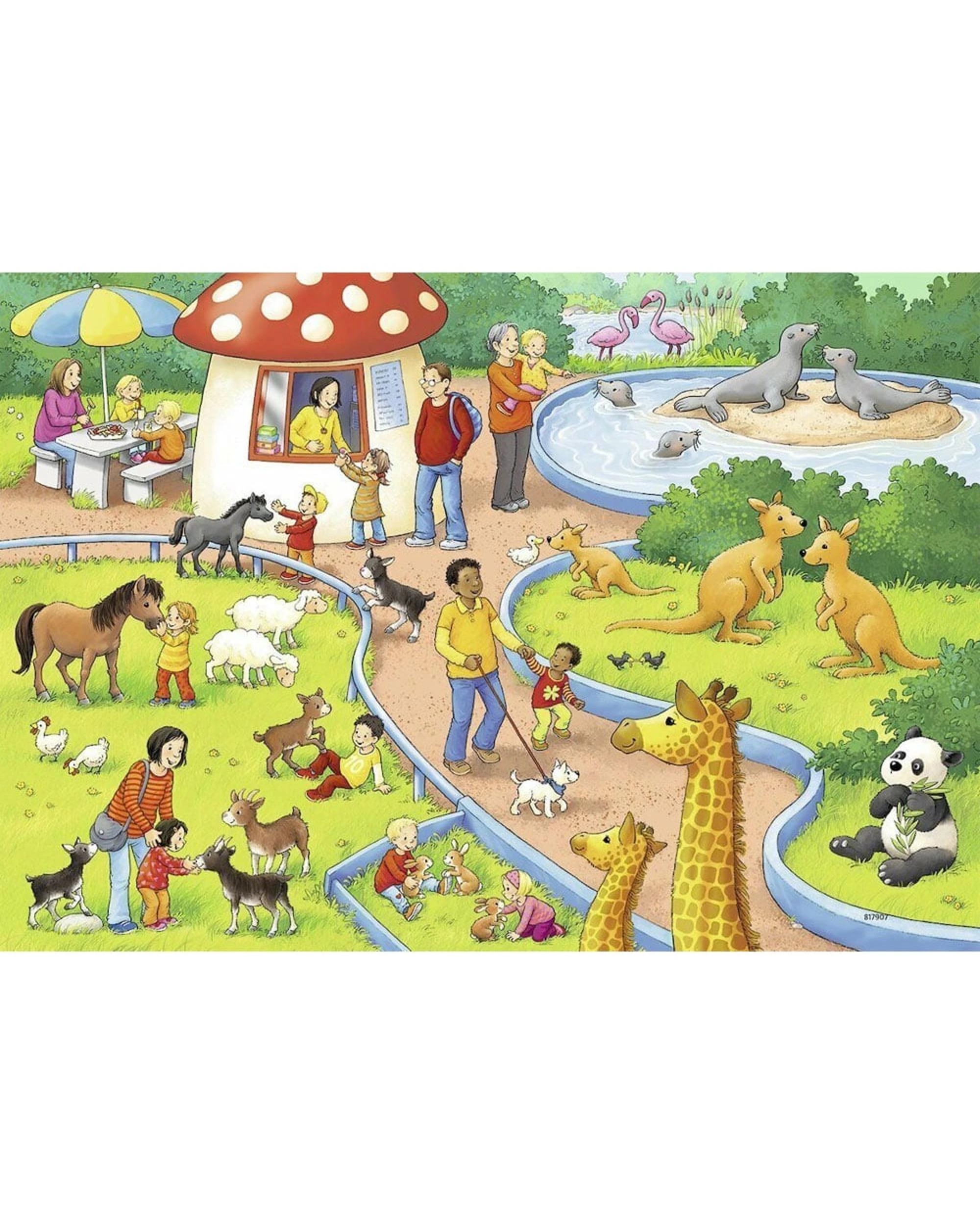 3 Ravensburger A Day at the Zoo 2x24 Piece Jigsaw Puzzles, 3 of 3