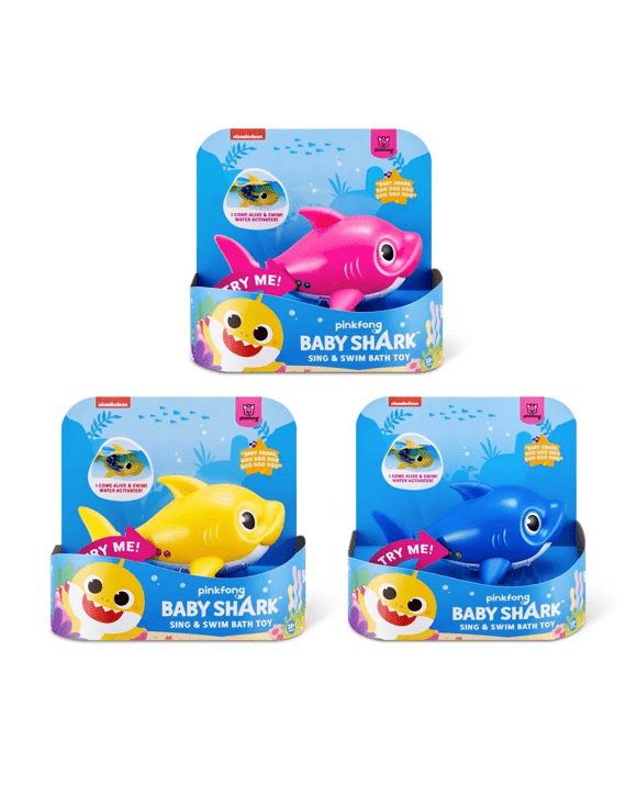 Nickelodeon Pinkfong Baby Shark Sing Swim Bath Toy Assorted