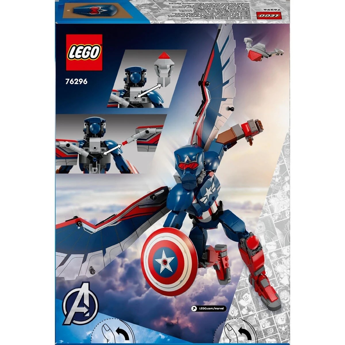 10 LEGO Marvel New Captain America Construction Figure 76296, 10 of 10
