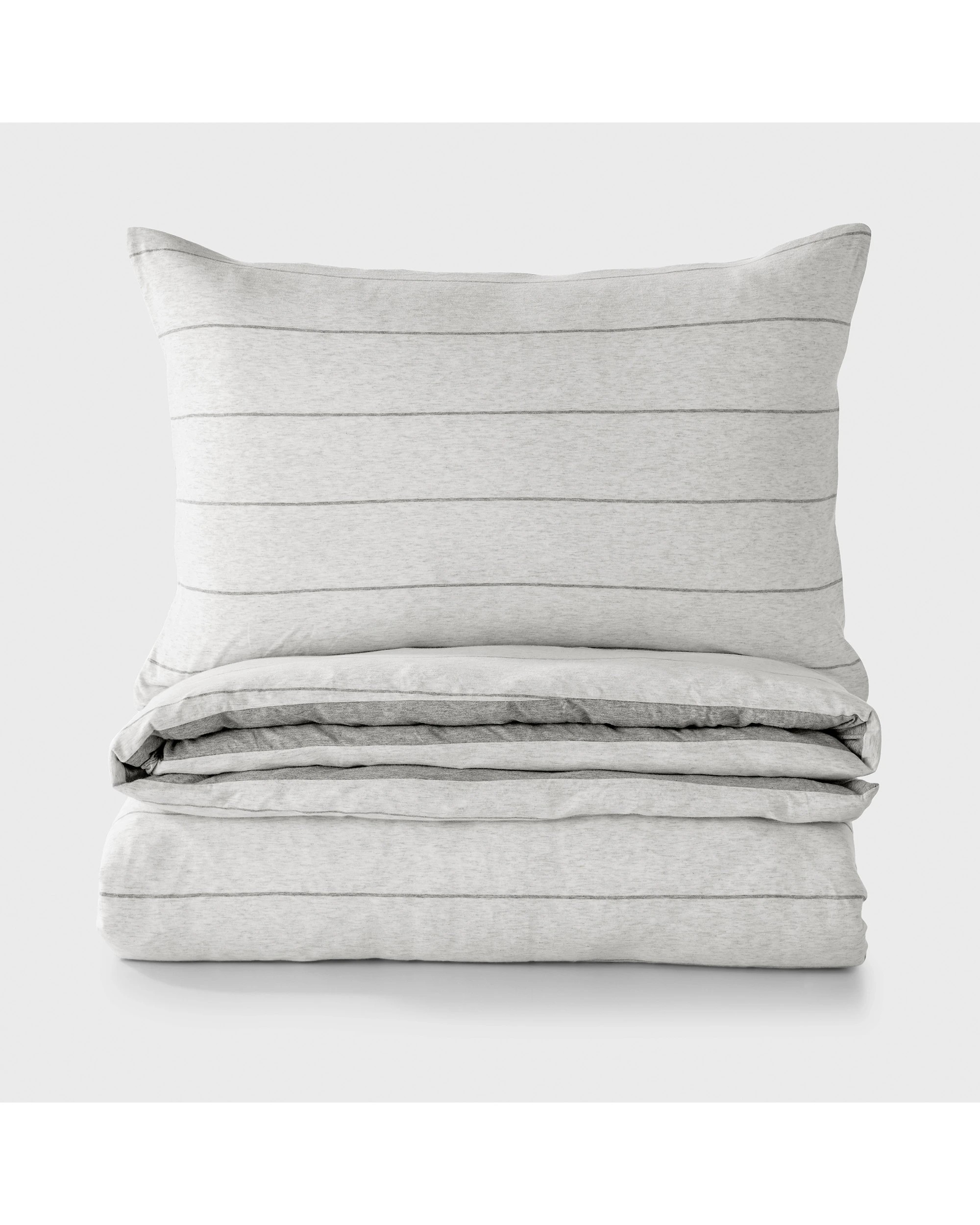 5 Dreamaker Jersey Luxe 100% Cotton Reversible Quilt Cover Set Charcoal - Single Bed - Silver Grey, 5 of 9