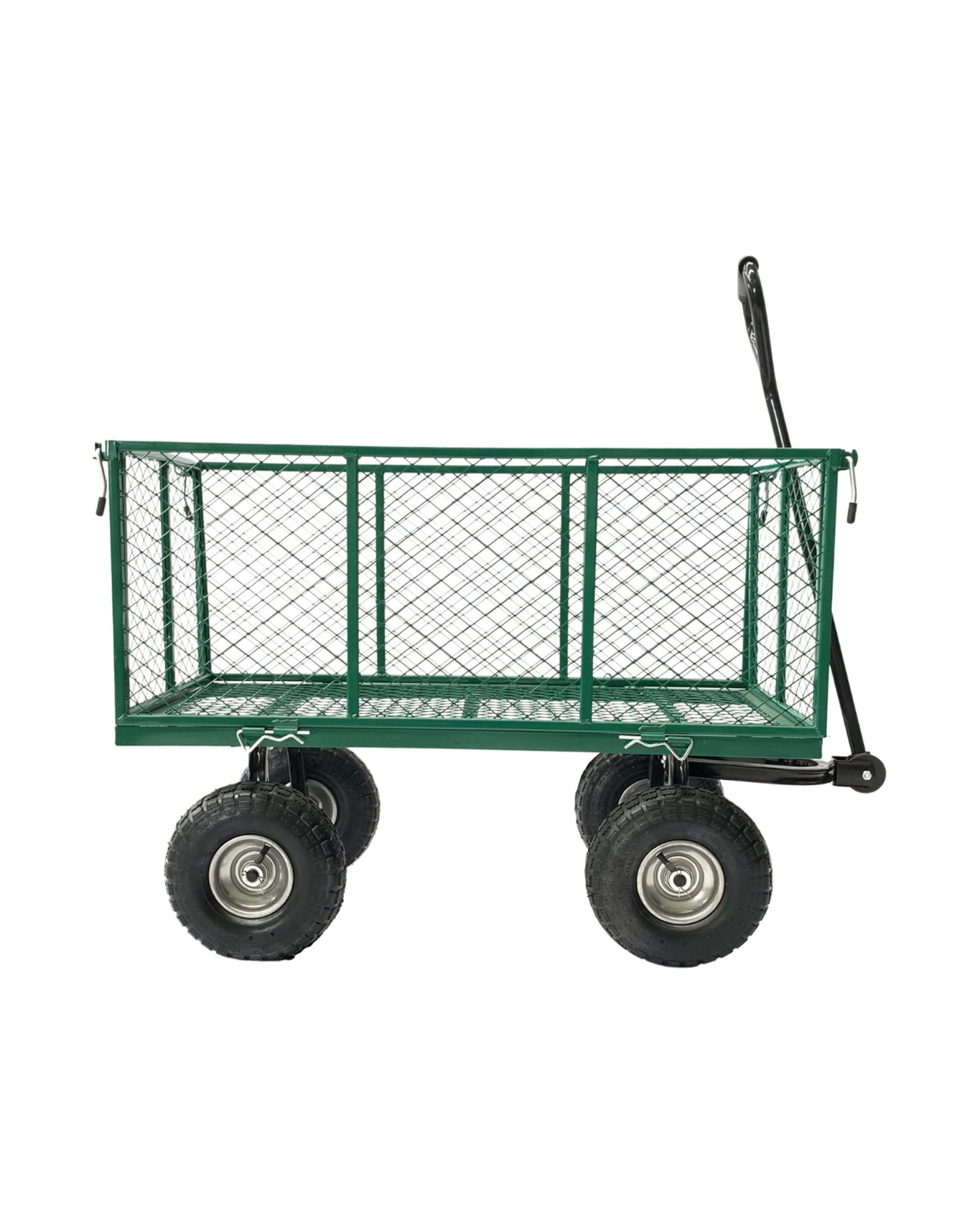 4 Wallaroo Steel Mesh Garden Trolley Cart 300kg Capacity Lounge Wagon Tool - Green, 4 of 10
