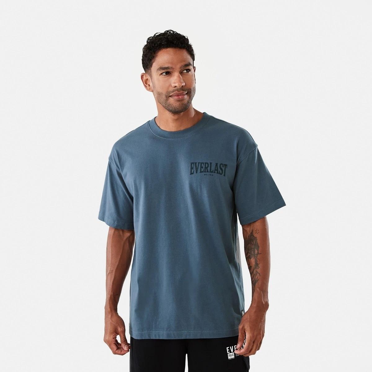1 Everlast Mens Crew Neck T-shirt Denim, 1 of 8