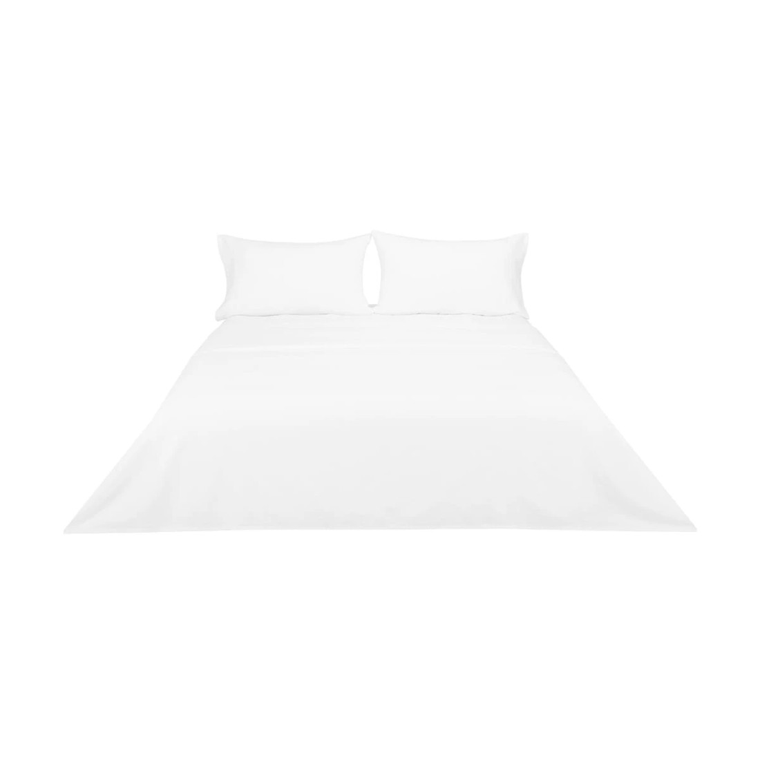 6 Cotton Linen Sheet Set - Queen Bed, White, 6 of 7