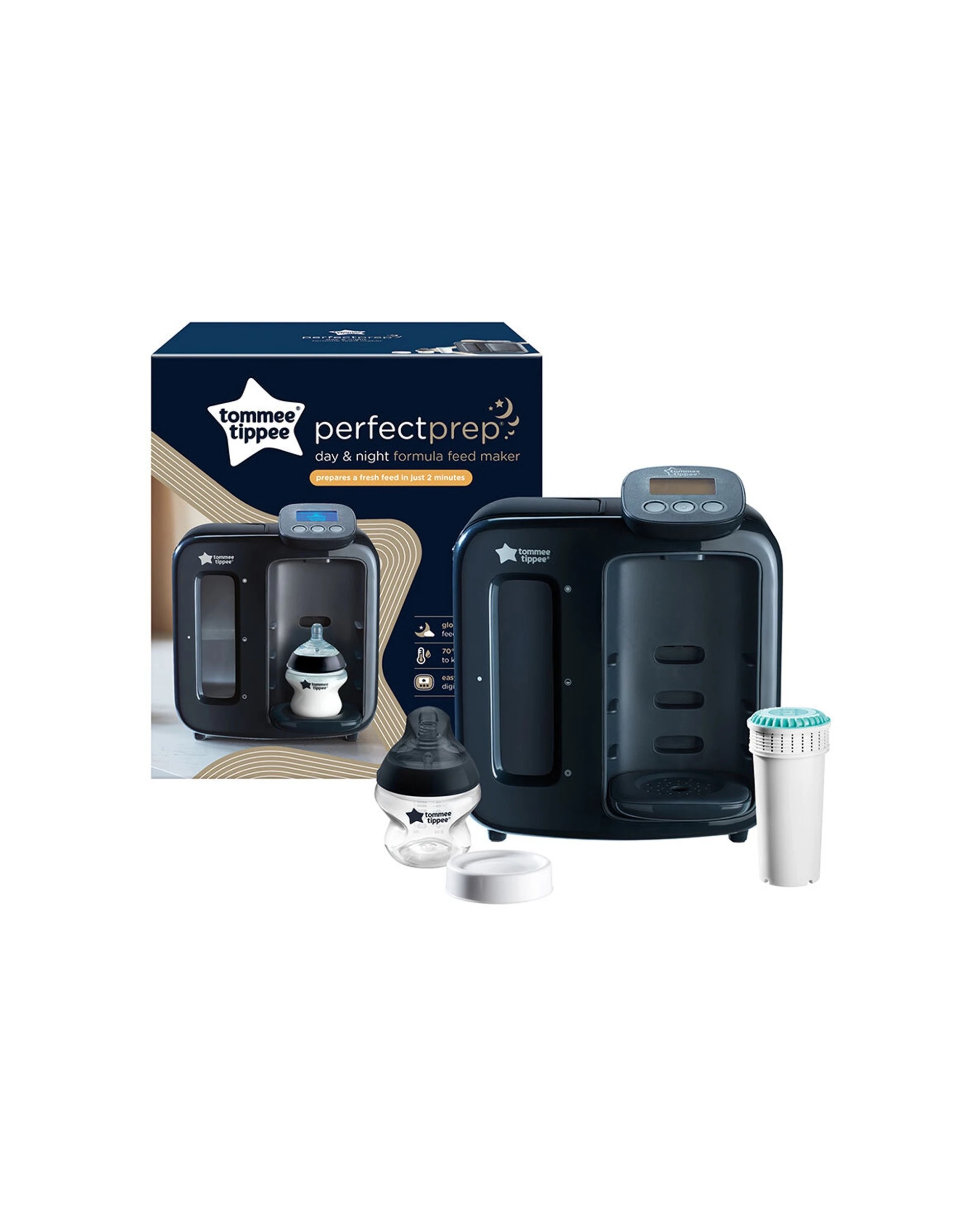 2 Tommee Tippee Perfect Prep Day and Night Baby Bottle Maker 2-Minute Prep - Black, 2 of 5