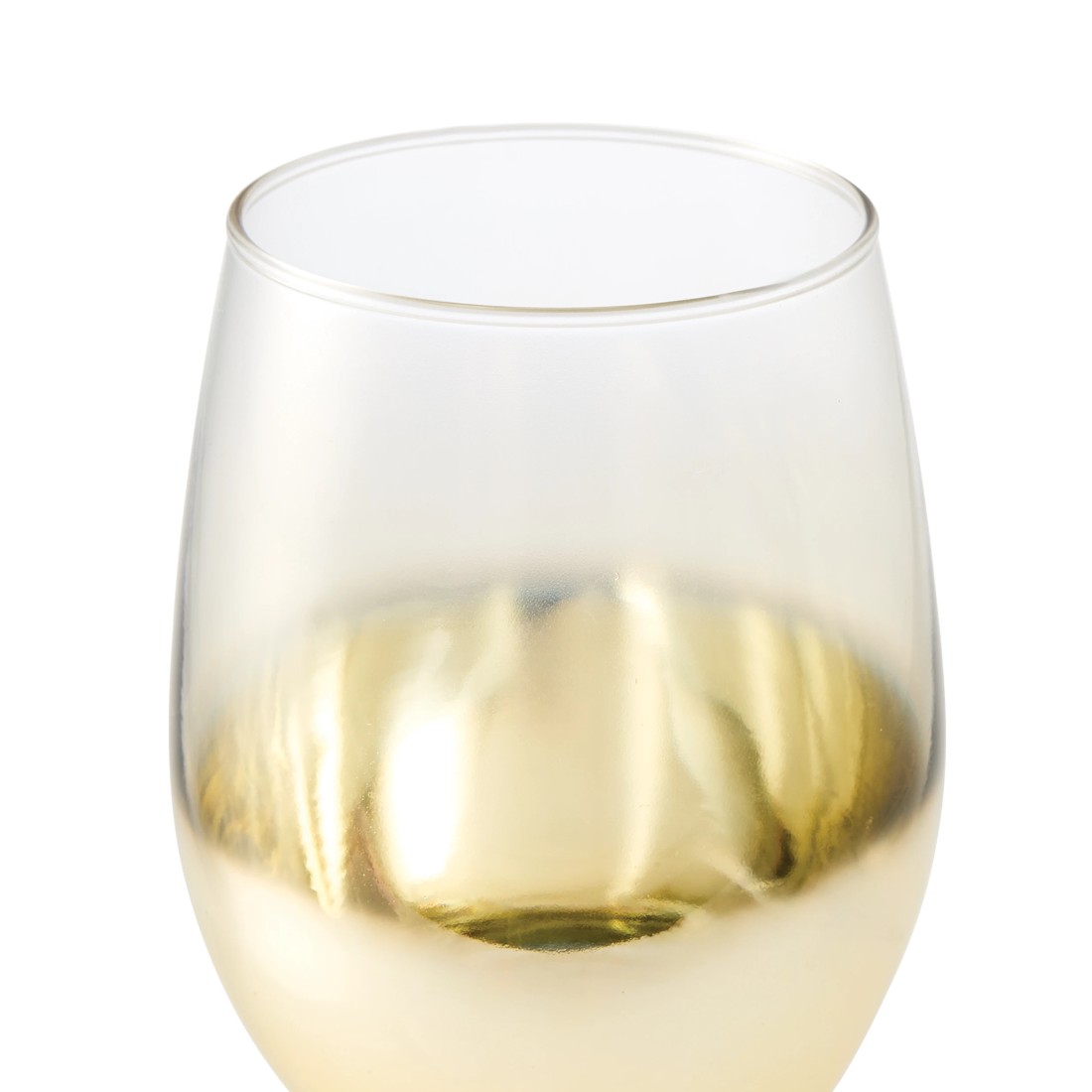 4 6 Gold Look Stemless Glasses, 4 of 6