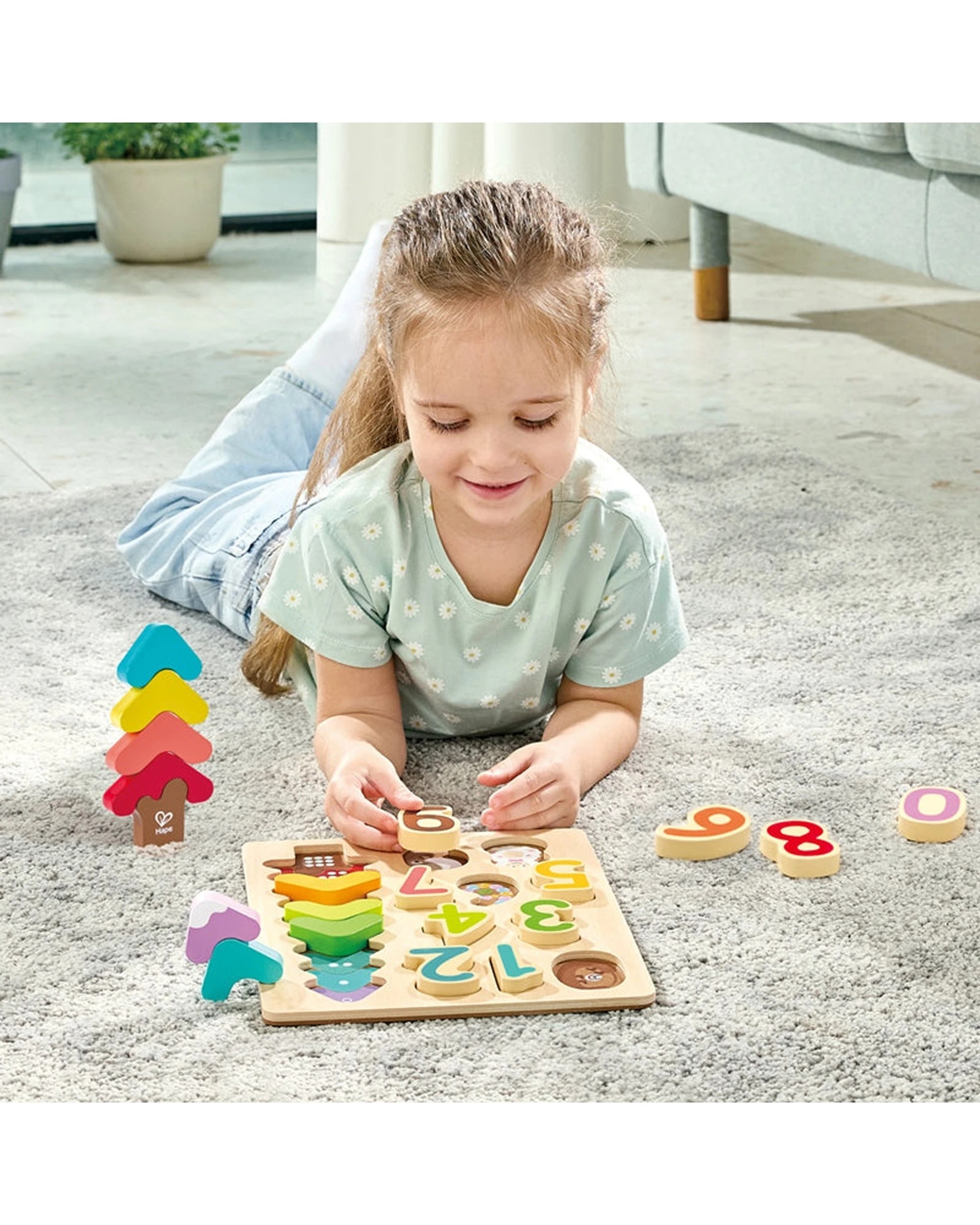 4 Hape 20pc Colours And Numbers Puzzle Blocks Kids Activity Toy - Multi, 4 of 4