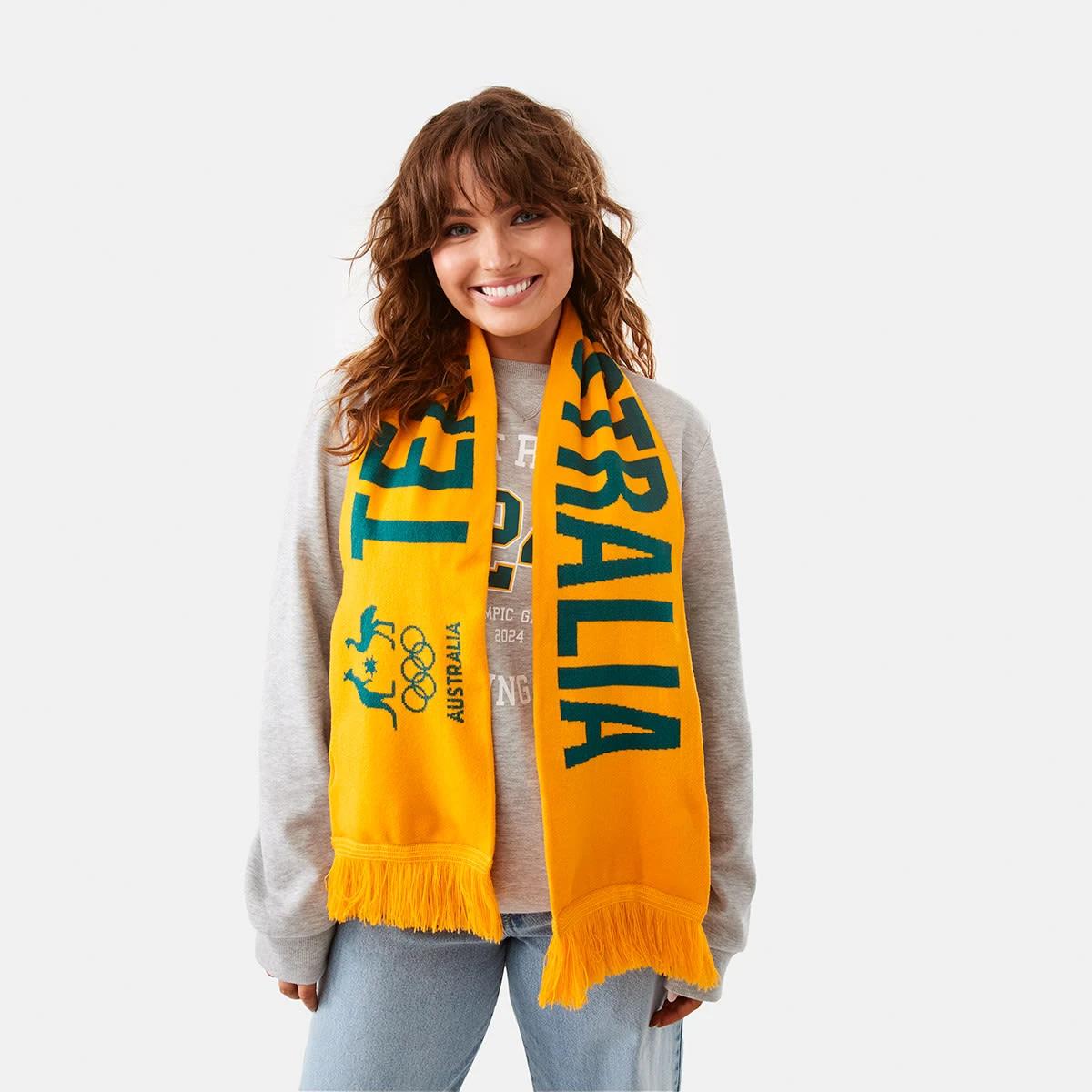 2 Active Unisex Olympics Team Aus Scarf Oz Yellow, 2 of 10