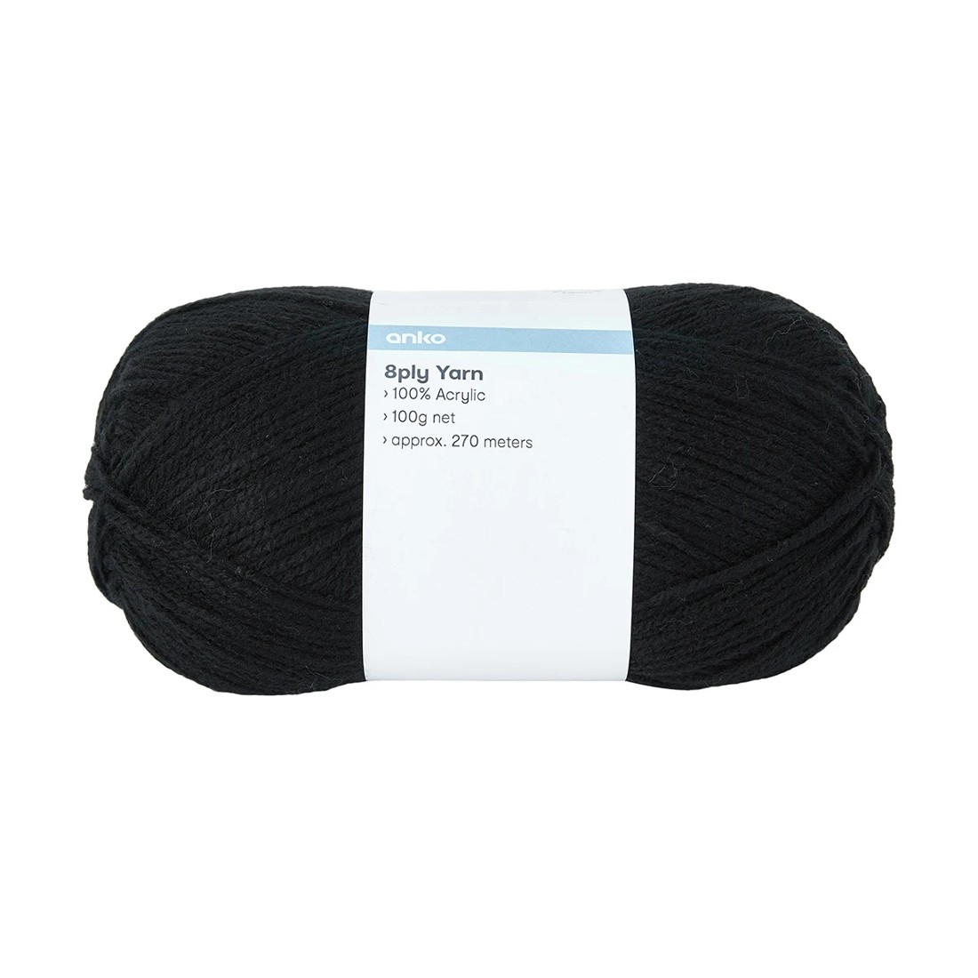 1 8 Ply Classic Acrylic Yarn - Black, 1 of 6
