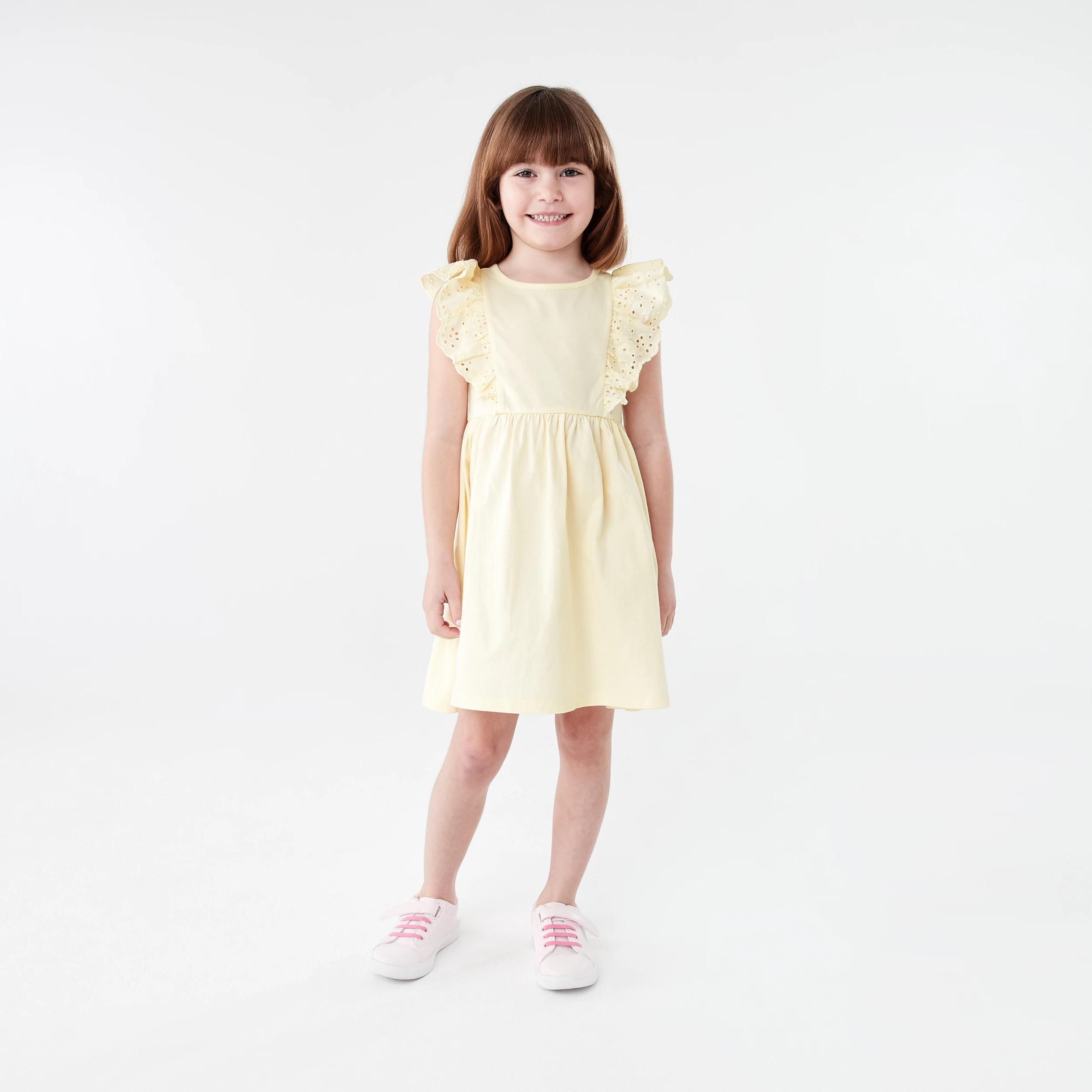 6 Frill Sleeve Dress SORBET YELLOW, 6 of 7