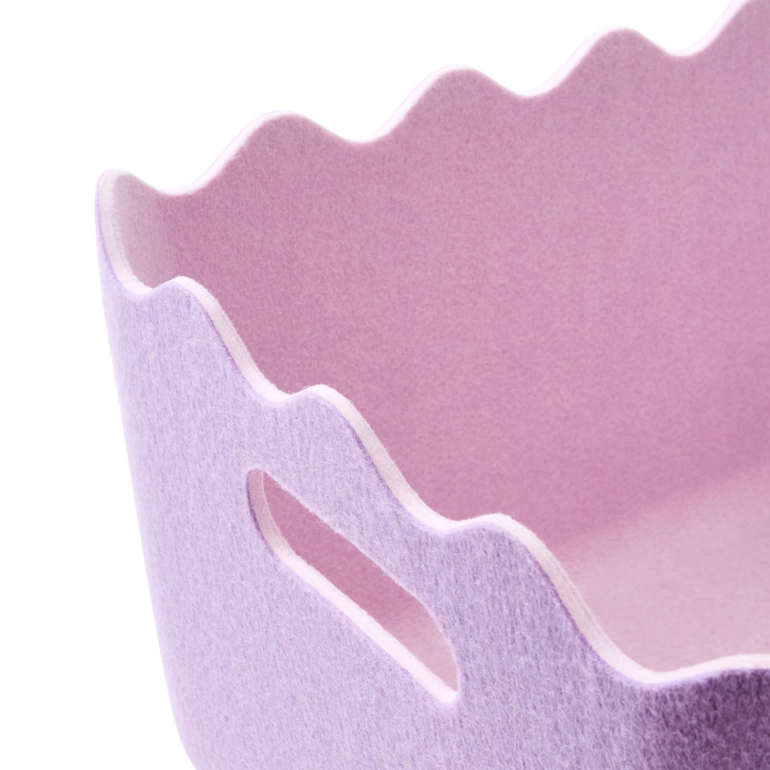 7 Two Tone Flat Felt Basket - Lilac, 7 of 8