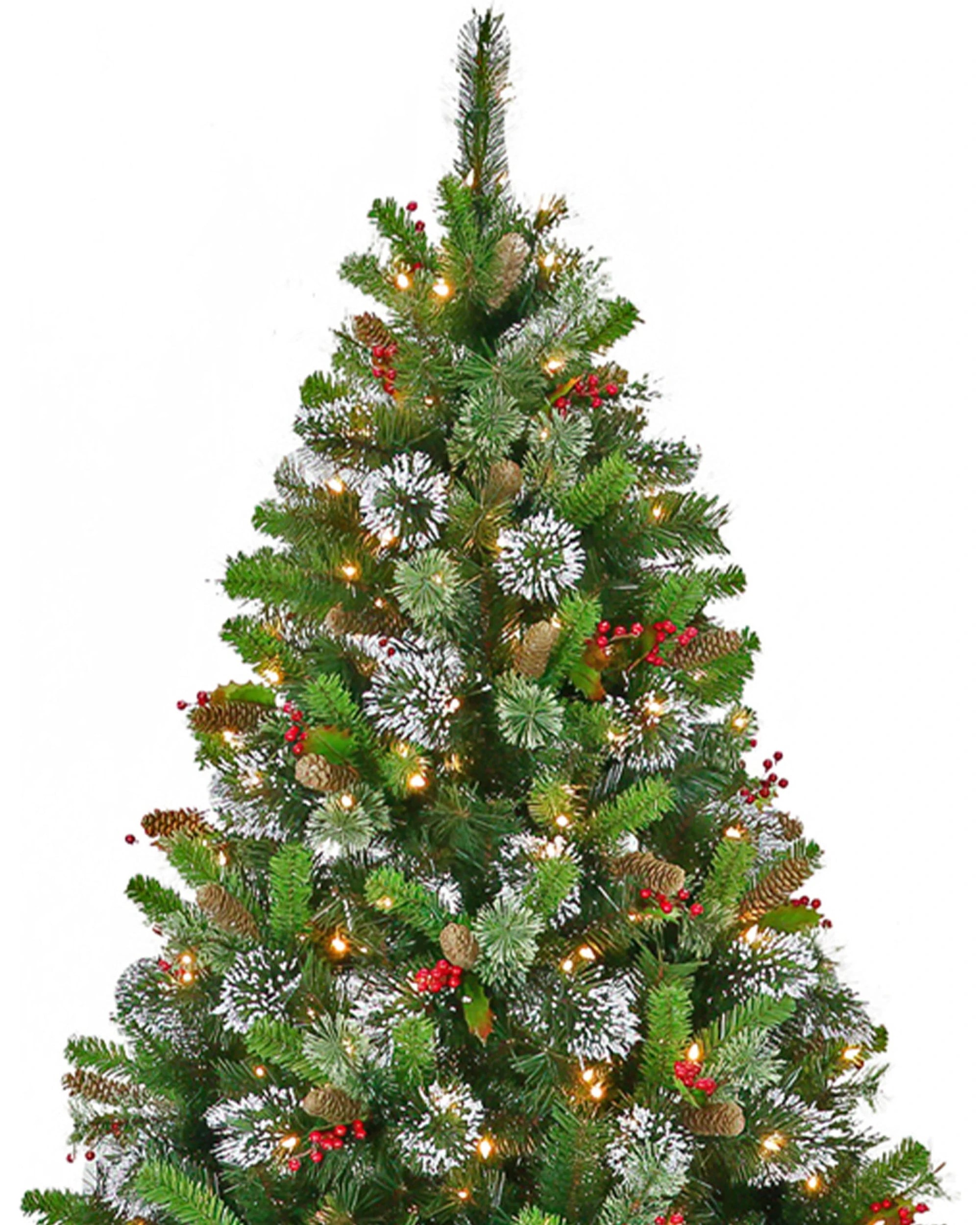 2 Christabelle 9ft Christmas Tree with Twinkle Lights Wintry Pine - Green, 2 of 5