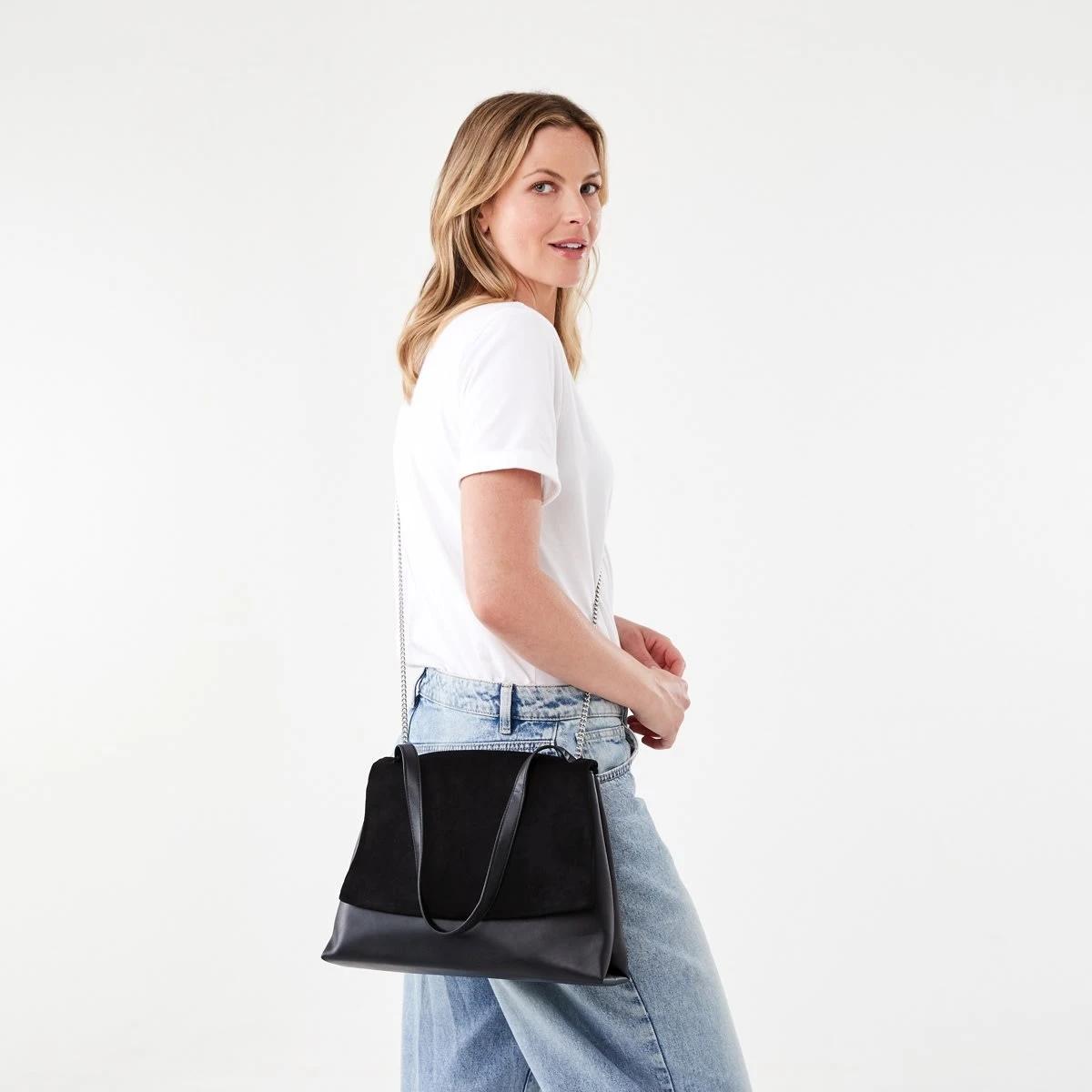 6 Front Flap Crossbody Bag BLACK, 6 of 6