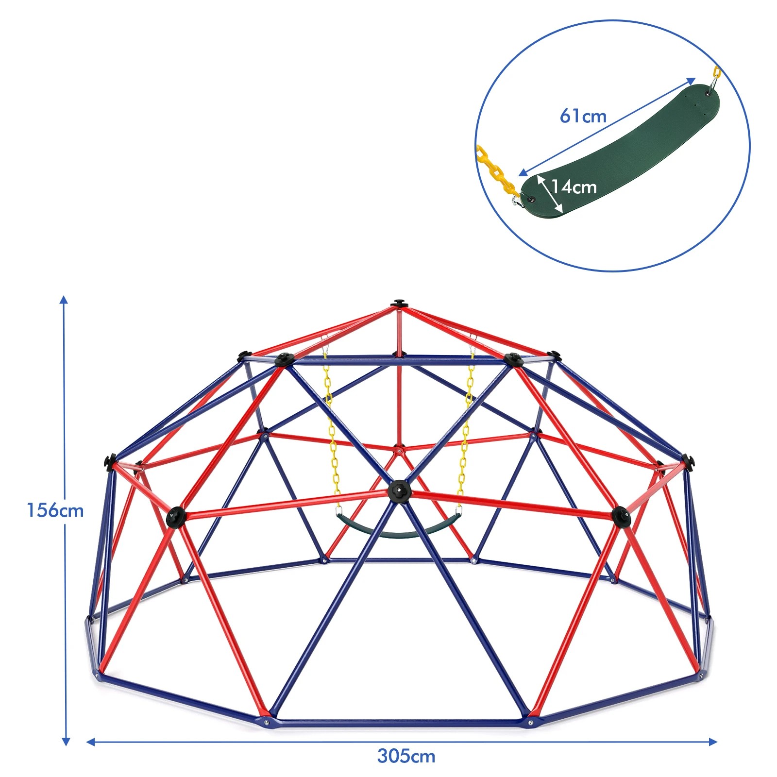 4 Costway Climb Playset Climbing Frame Swing Set, 4 of 6