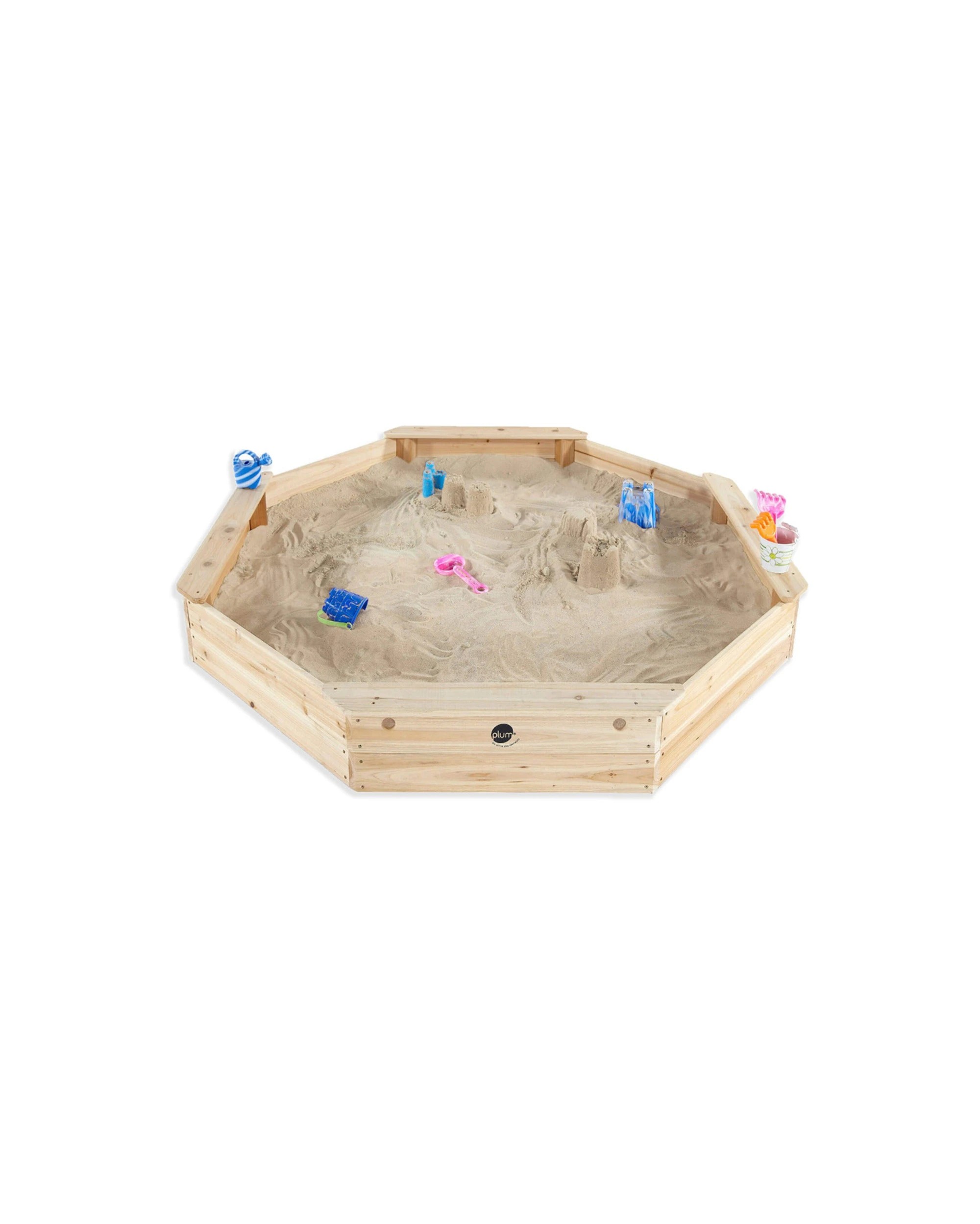 1 Plum Play Au Giant Octagonal Wooden Sandpit With Cover And Groundsheet
 - Multi, 1 of 2