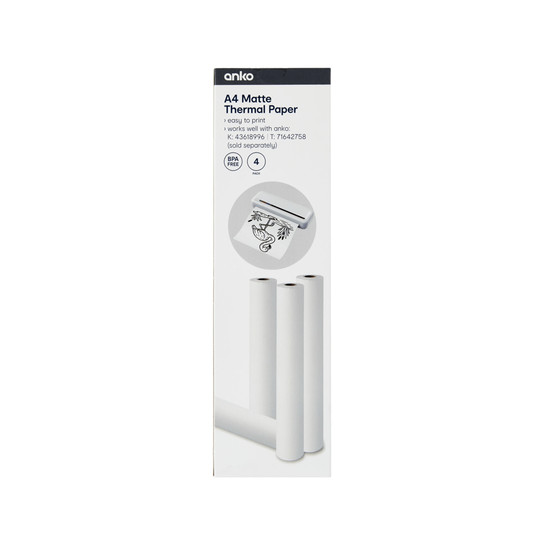 4 4 Pack A4 Thermal Paper, 4 of 4