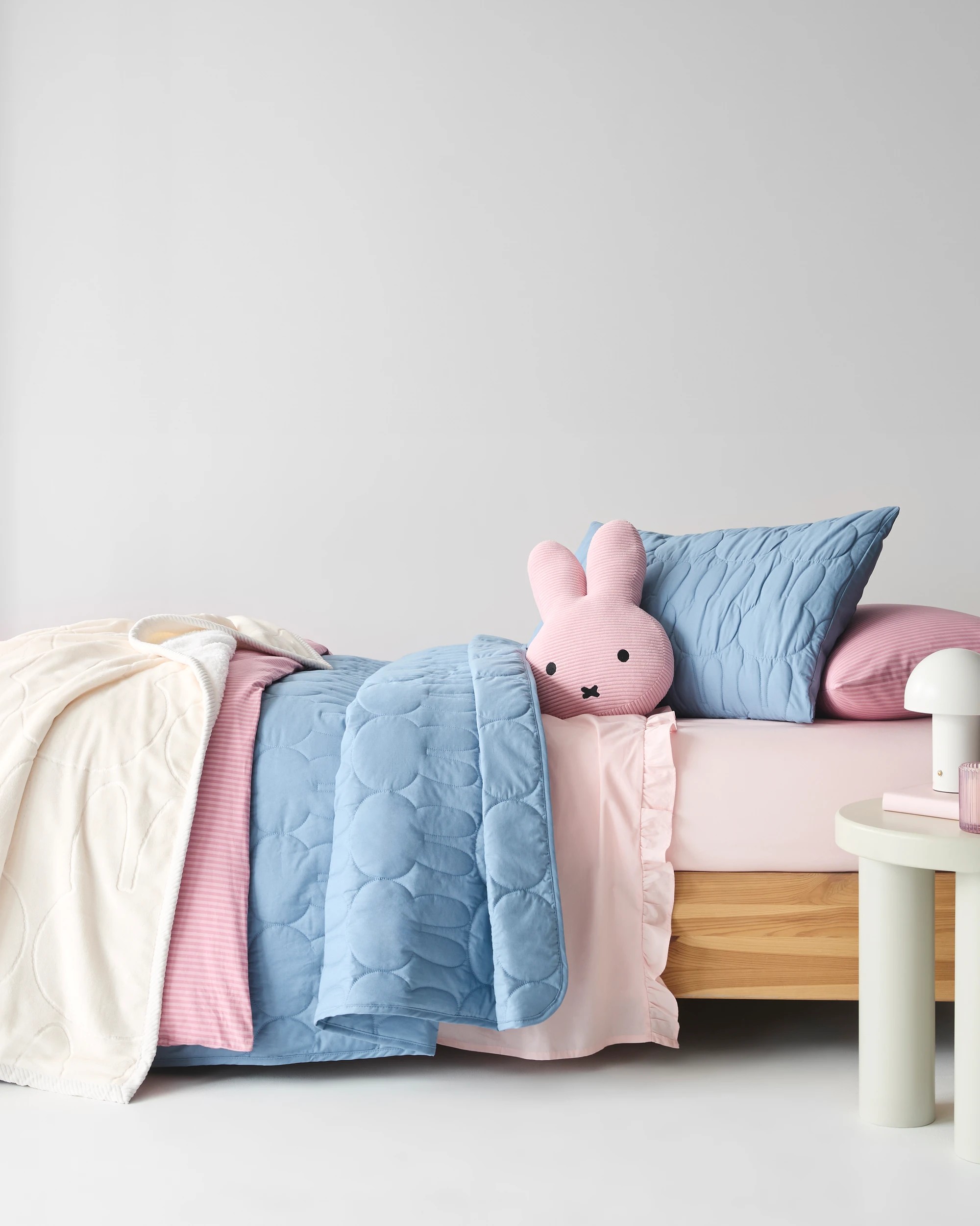 3 Miffy Kids Coverlet Set - Queen Bed - Blue, 3 of 9