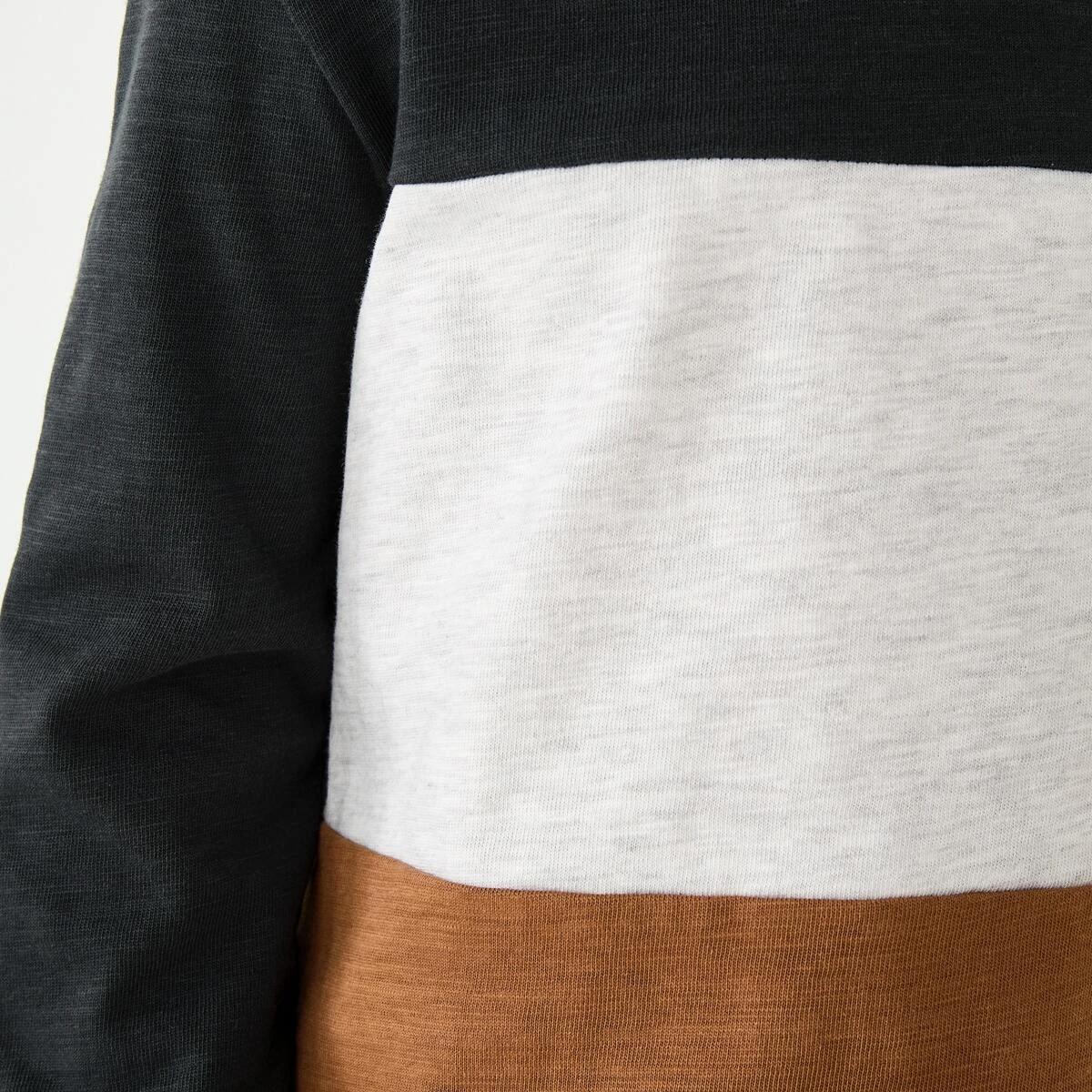 4 Long Sleeve Panel T-shirt Wood Grey, 4 of 8
