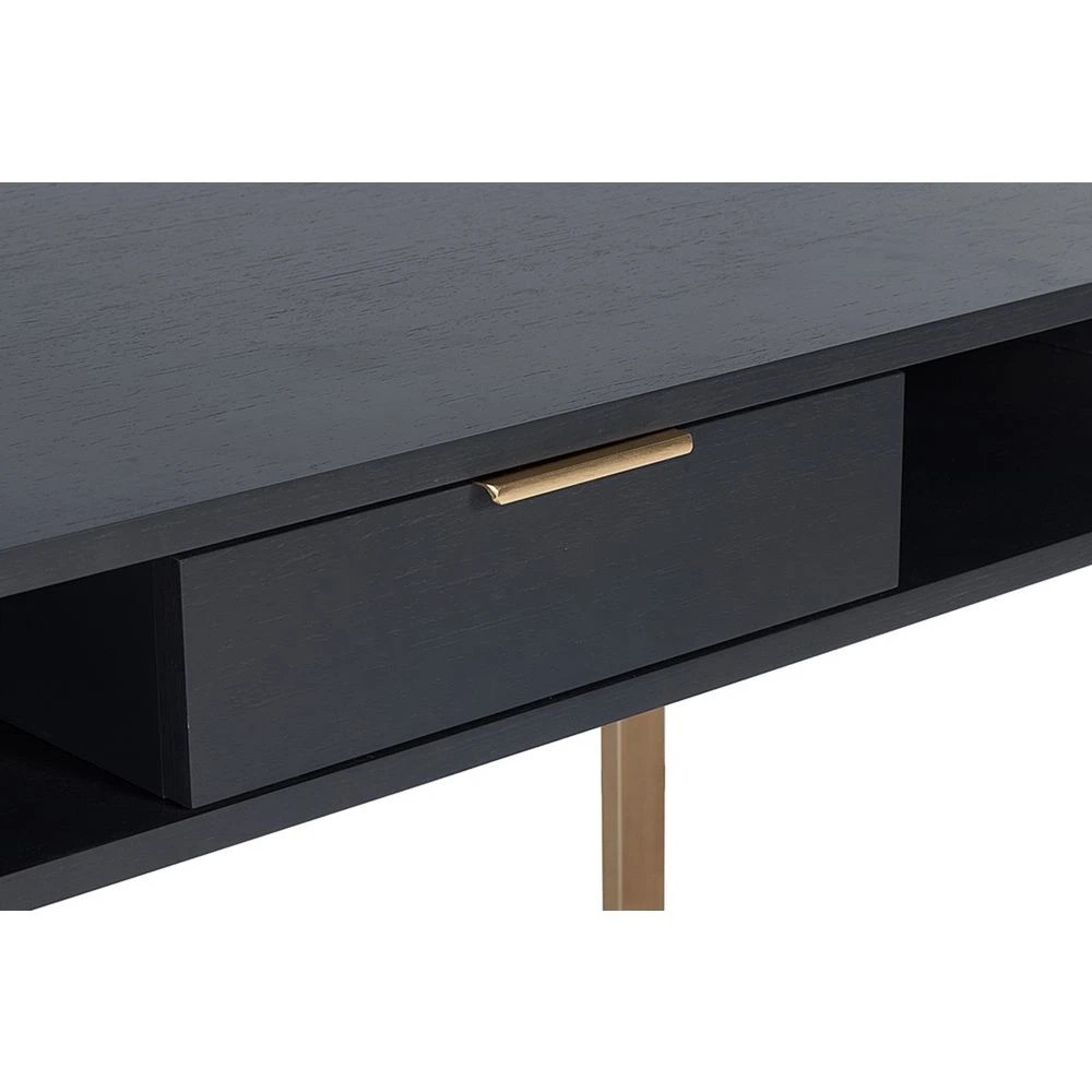 6 Stilford Herring Loop Leg 1400mm Desk Charcoal and Gold Desks, Tables and Workstations, 6 of 10