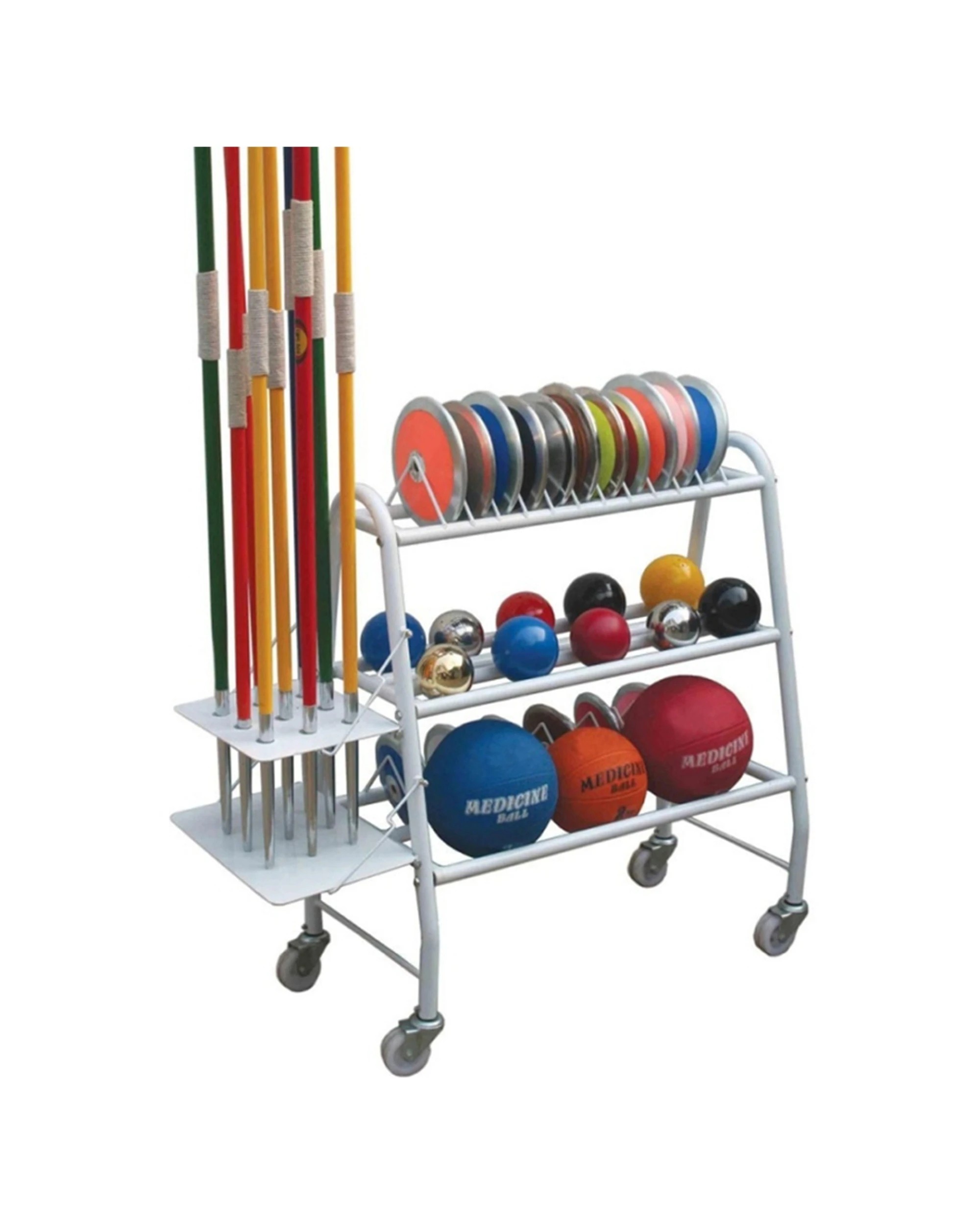 1 Victor Sports Discus Shot Put And Javelin Cart Heavy Steel Storage - Metallic, 1 of 1